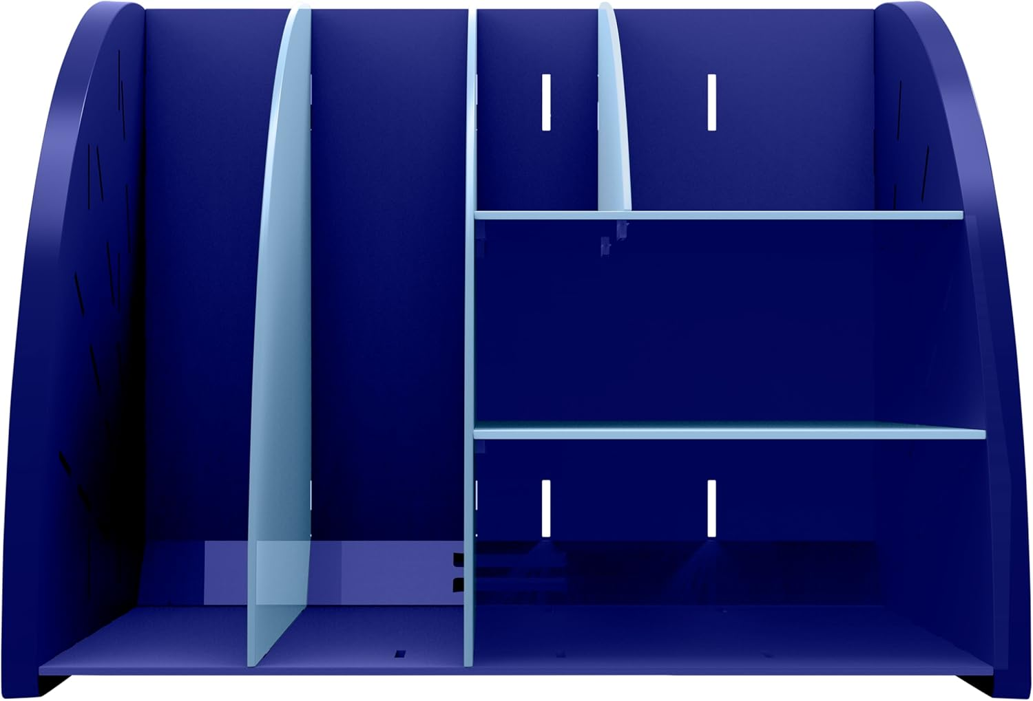 EXACOMPTA - Ref 394202D - 1 Desk Organiser Bee Blue Multifunctional Desk Accessories 6 Compartments A4 A5 A6 Vertical/Lying down - Dimensions 36 X W 29.5 X H 6 Cm Navy Blue / image number 3