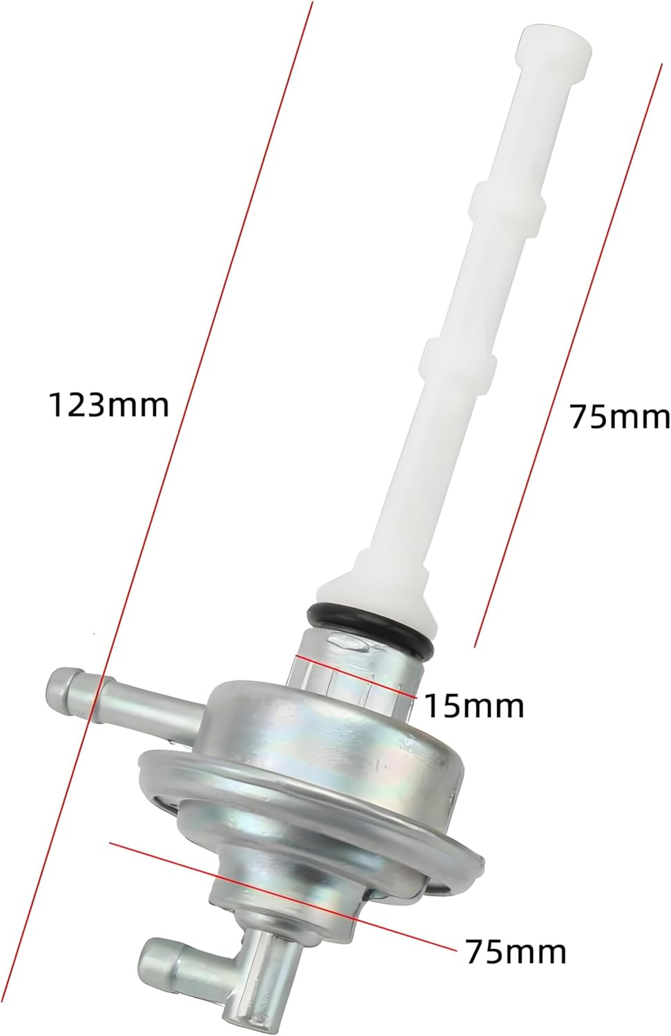 1 Pcs Fuel Tap Petcock Tank Switch Valve,Suitable for Vespa ET2 ET4 LX50, Piaggio Typhoon 125 Fly 150,#674594#575320 Fuel Valve Petcock image number 3