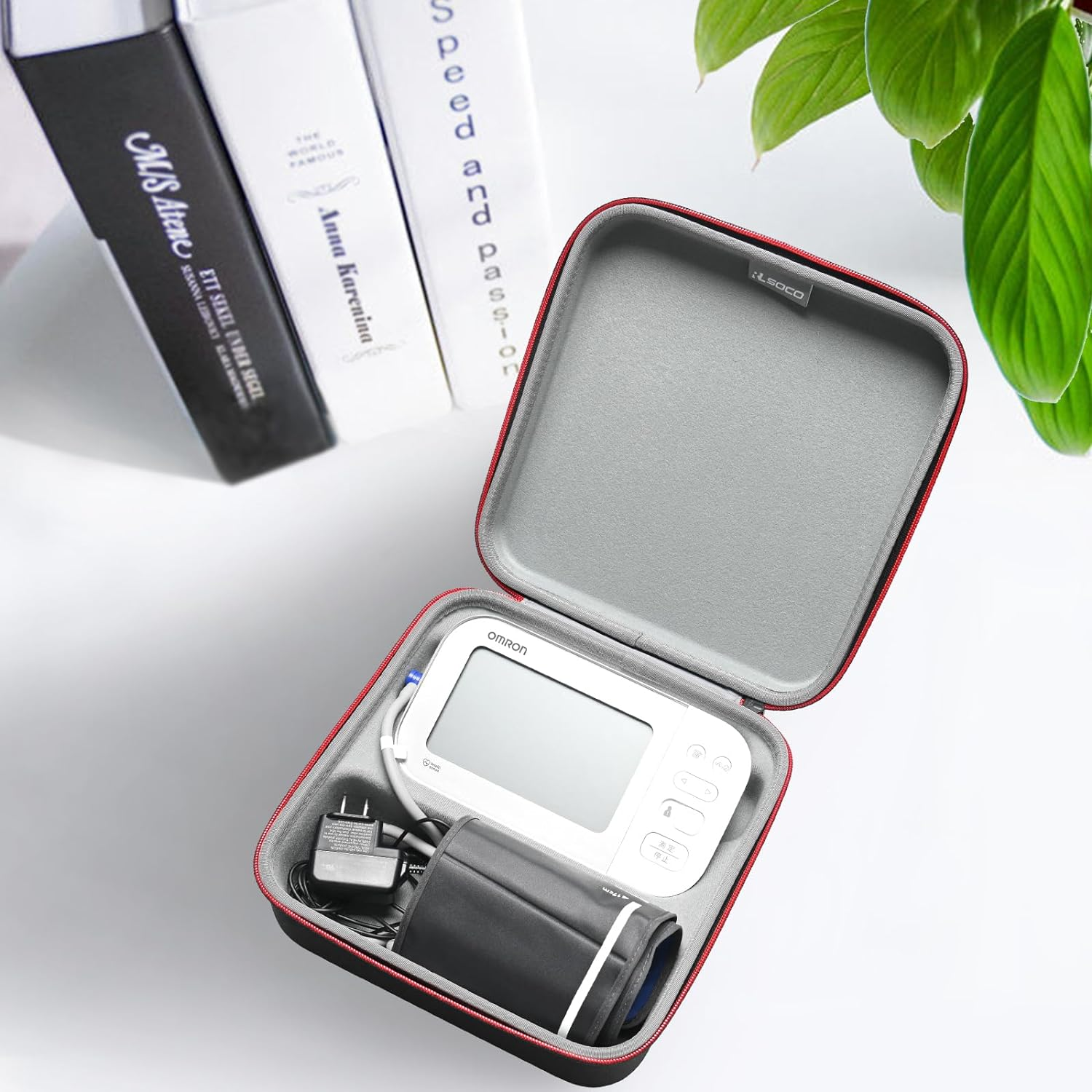 RLSOCO Case for OMRON HEM7361T/BP5350 Healthcare Gold Blood Pressure Monitor, Fit OMRON BP5450/BP5350/BP745/BP7350/M6 - Black (Case Only) image number 3