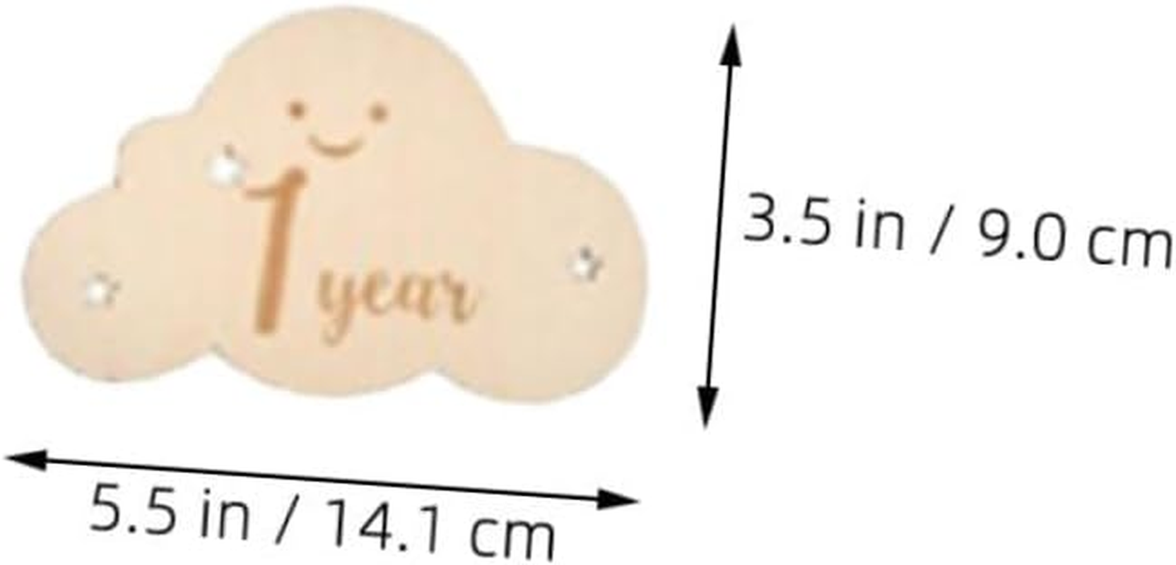 Cloud Shaped Monthly Photo Discs Double Sided Announcement Markers for Newborn Photography for Milestone Capture and Nursery Decor image number 6