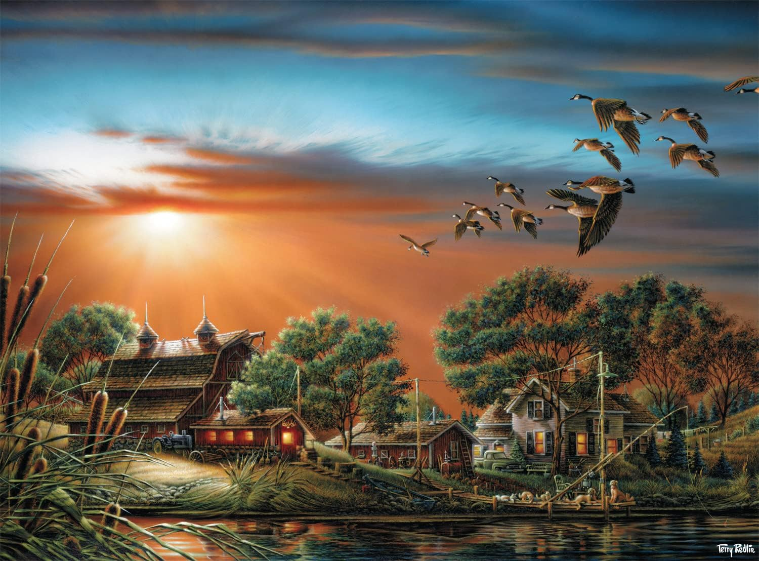 Buffalo Games - Terry Redlin - Lazy Afternoon - 1000 Piece Jigsaw Puzzle image number 1