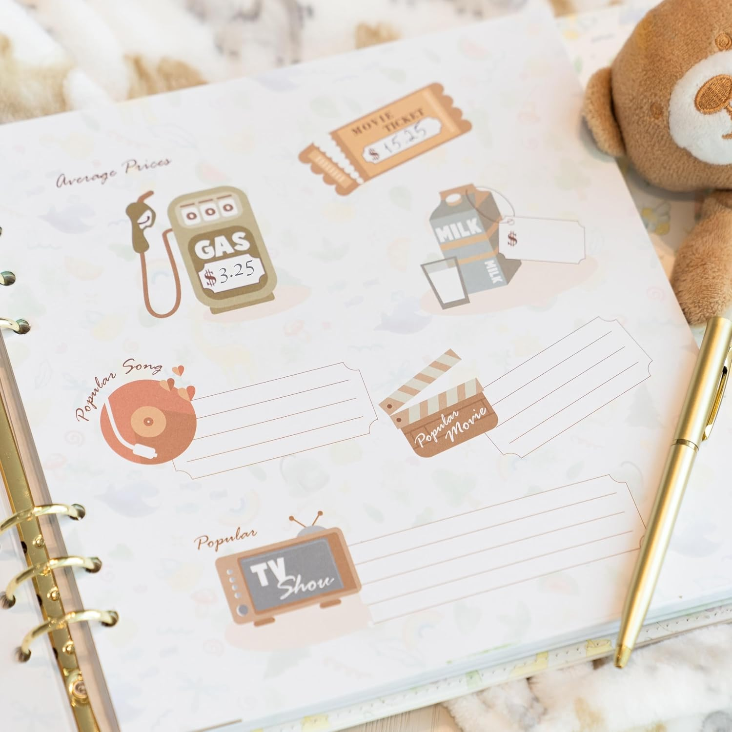 Keepsake Baby Memory Book Girl Boy &ndash; Timeless Leather-Bound Baby Milestone Book &ndash; Baby Book Keepsake Record First 5 Years - Gender Neutral Baby Scrapbook Album Baby Album Journal Registry Search Gift image number 6