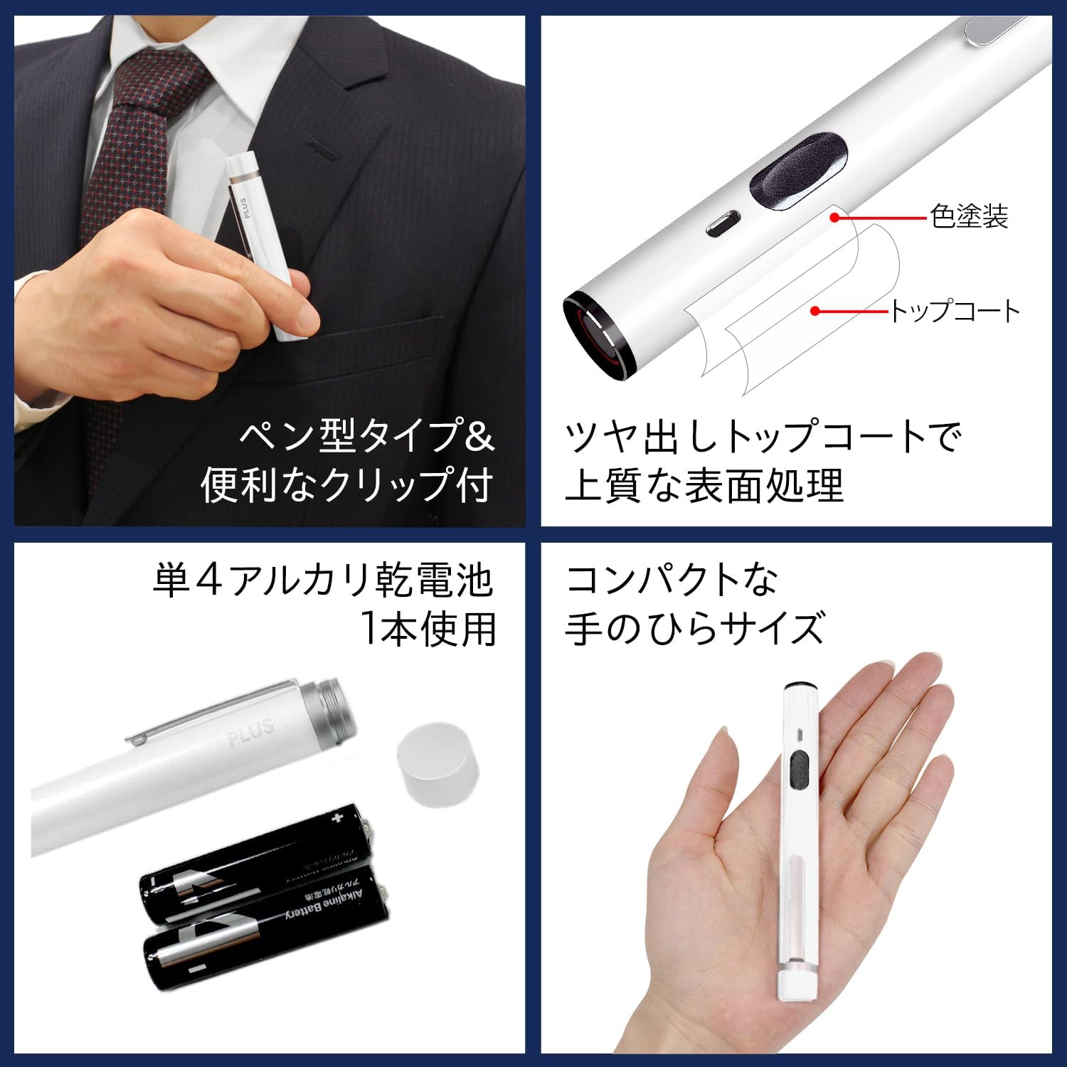 Plus PL-R120WH Laser Pointer, Premium Line, White