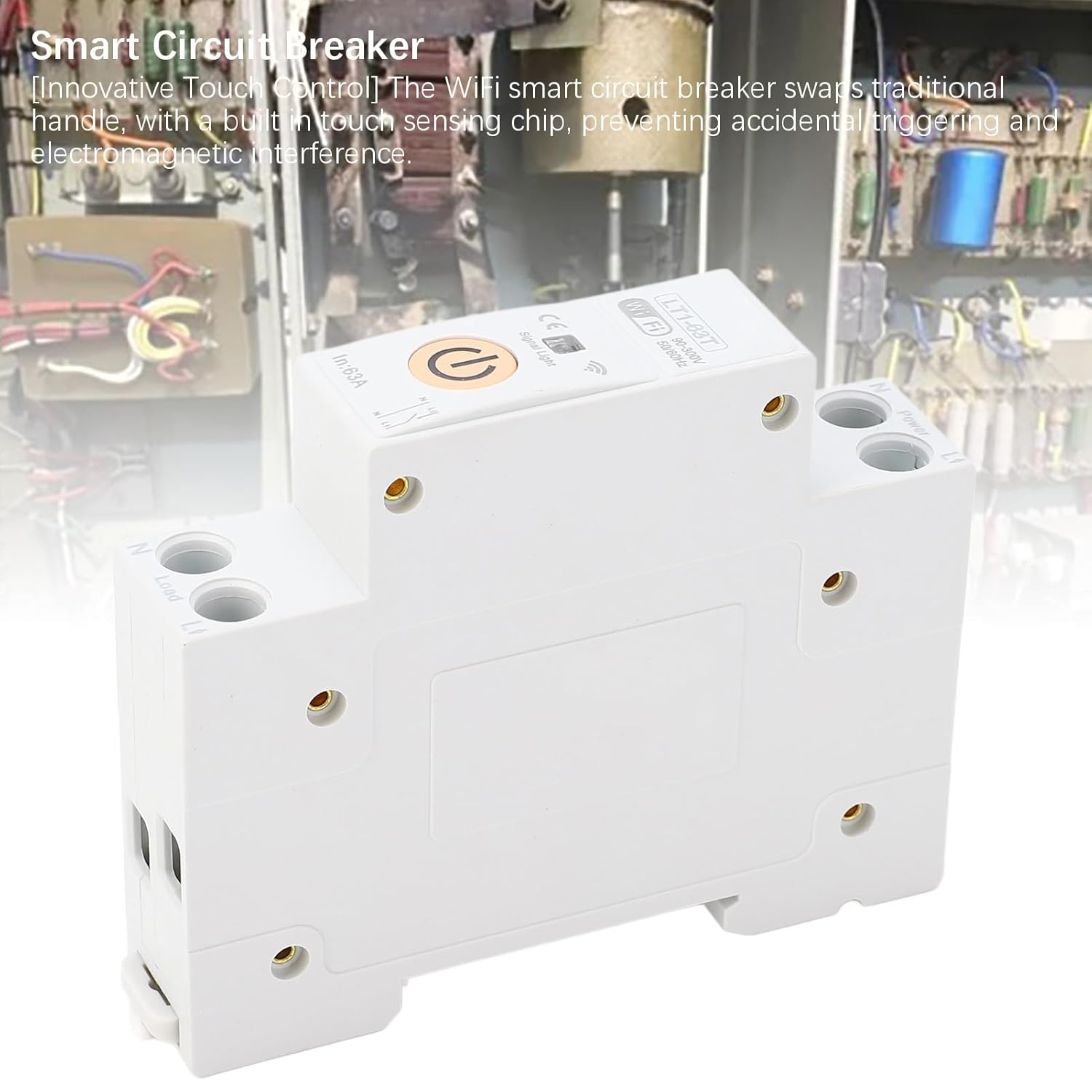 LT1 63T Smart Switch Circuit Breaker Touch Control Power Metering Timer Relay 63A Timer Voice Remote Control Energy Monitor for APP Control for Home Office Factory image number 4