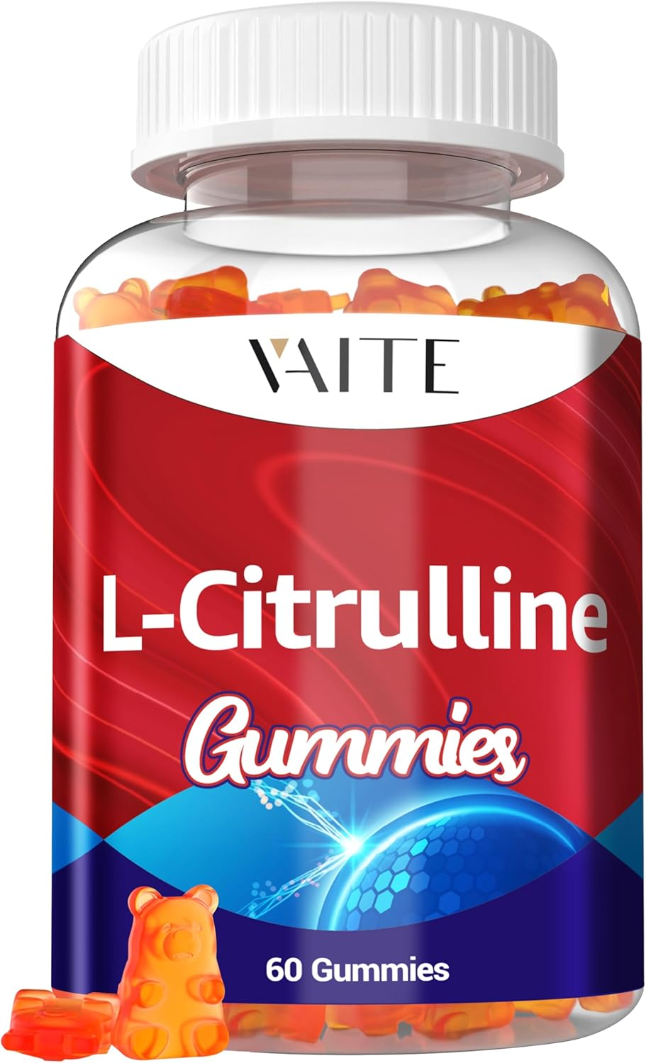 L Citrulline Gummies for Men - Powerful Vasodilator with Calcium, 1600Mg per Serving, Extra Strength, Boosts Nitroxyl and Nitric Oxide Production, Supports Energy and Endurance, 60 Chewable Gummy image number 1