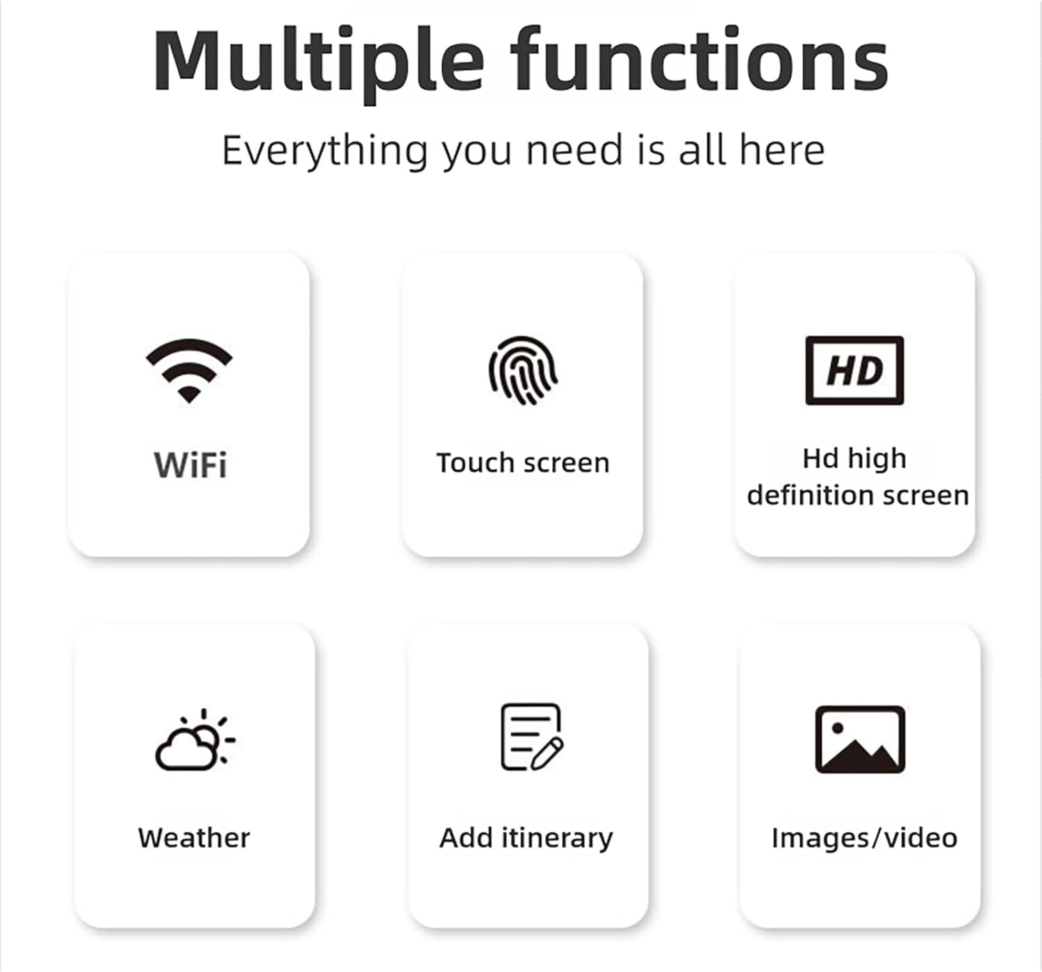 YUEHISY Smart Digital Calendar 15.6 Inch, HD Touchscreen Wifi Digital Picture, Frame Family Calendar Planner with APP (Pure White) - Black Frame image number 7