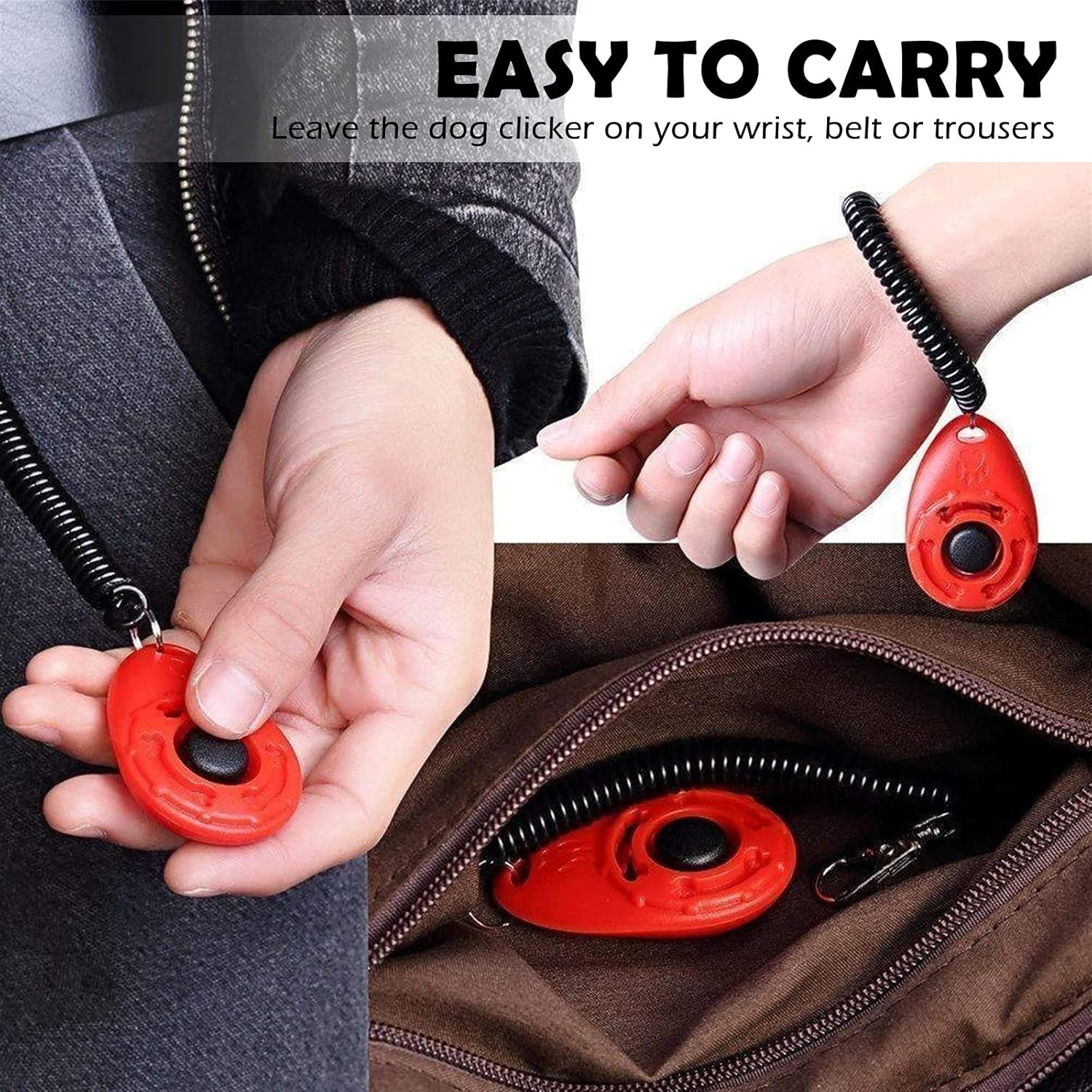 Dog Training Clicker with Wrist Strap, Clicker for Pets, Dog Clicker Perfect for Dog Cat Horse Behavioral Training image number 4