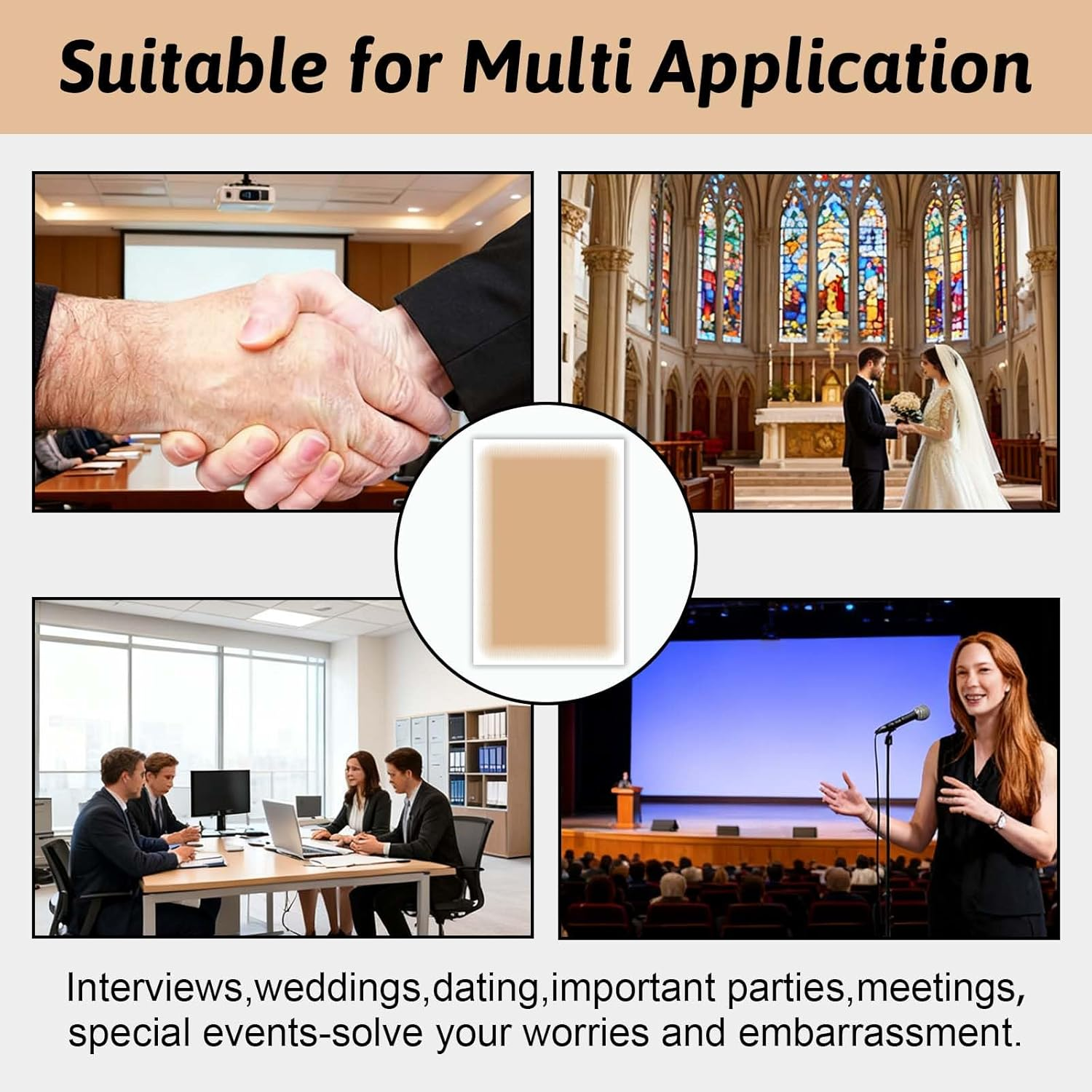 Vymoreon 10PCS Natural Looking Invisible Waterproof Tattoo Cover up Patch, Tattoo Paper, Body Concealer Makeup Sticker (Natural) - Natural image number 5