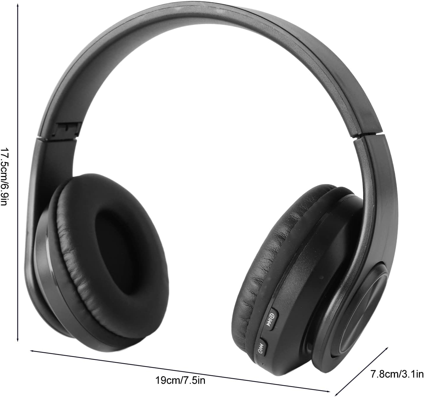 Active Noise Cancelling Headphones, Wireless Bluetooth Headphones, Stereo Sound Noise Reduction, Portable Foldable Bluetooth Headphones for Sports,