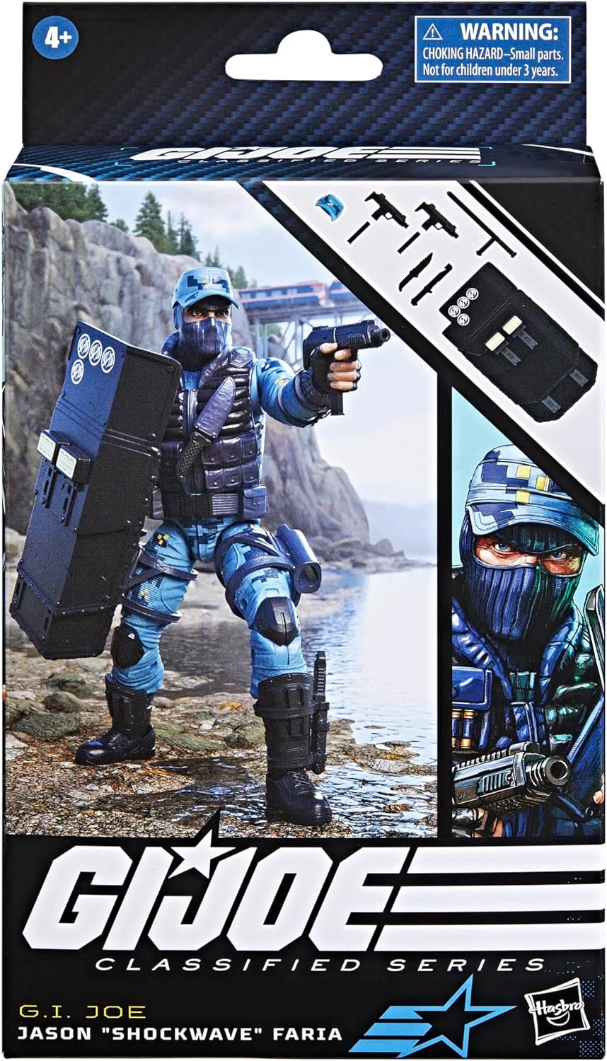 G.I. Joe Classified Series Jason Shockwave Faria, Collectible G.I. Joe Action Figure, 105, 6 Inch Action Figures for Boys & Girls, with 9 Accessory Pieces