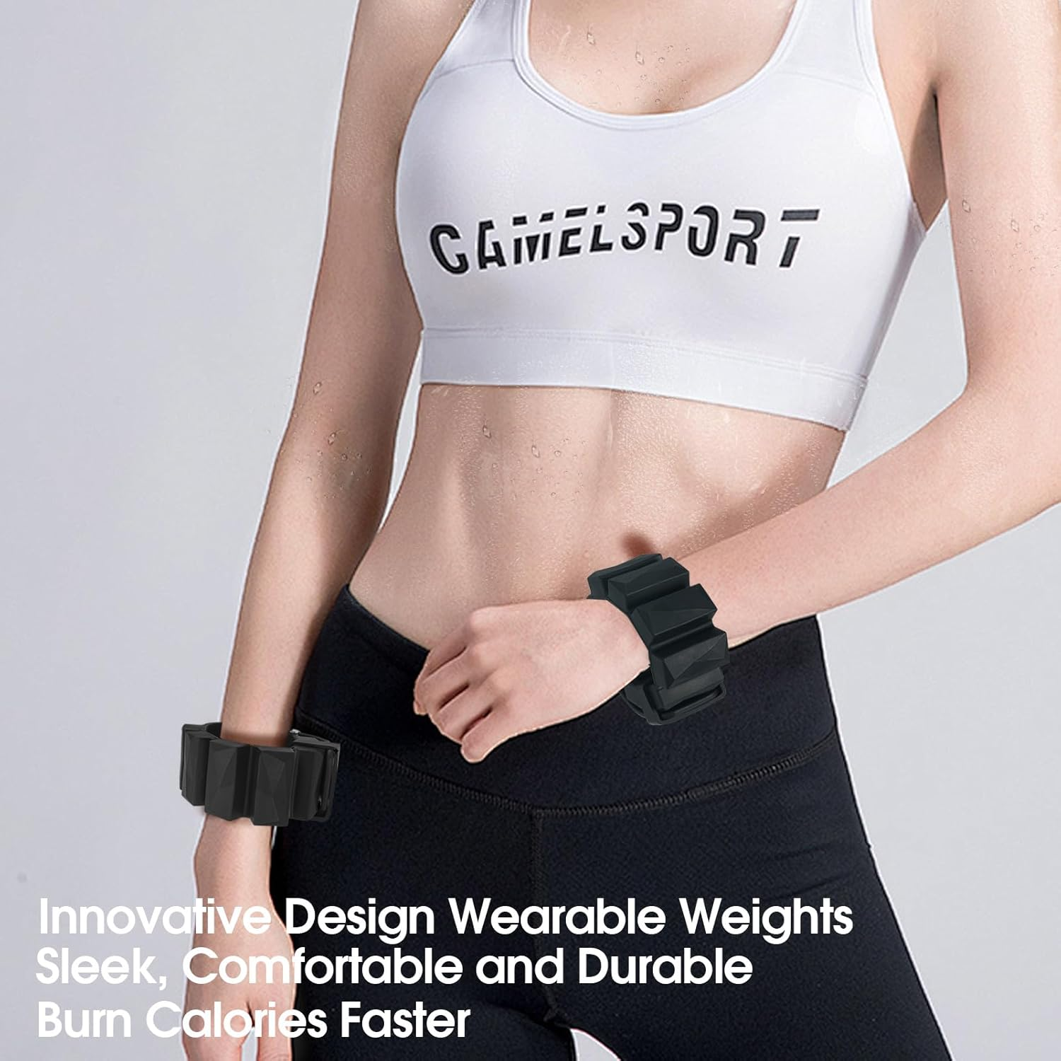 Luxveno Wearable Wrist and Ankle Weights 1 Lb Set of 2, Ankle Weights for Women and Men, Wrist Weights for Pilates, Yoga and Walking Exercise, Office Workout and Home Gym Equipment. Adjustable Wristband and Bracelet for Hand, Leg, Wrist and Ankle. image number 2