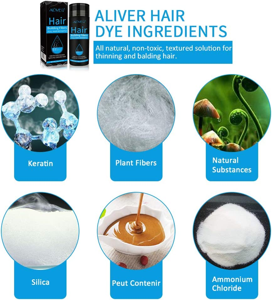 Hair Powder for Hair Thickening Black Scatter Hair with Instant Effect for Secret Corners, Hair Loss and Light Hair 27.5G ()