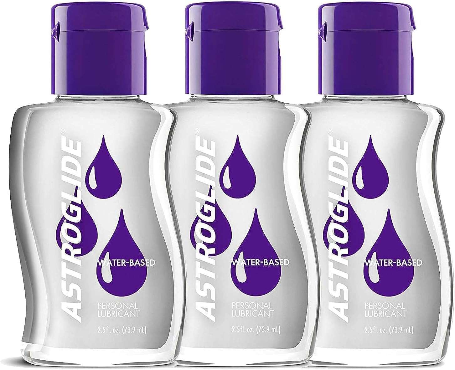 Astroglide Liquid, Water Based Personal Lubricant, 2.5 Oz. (Pack of 3)
