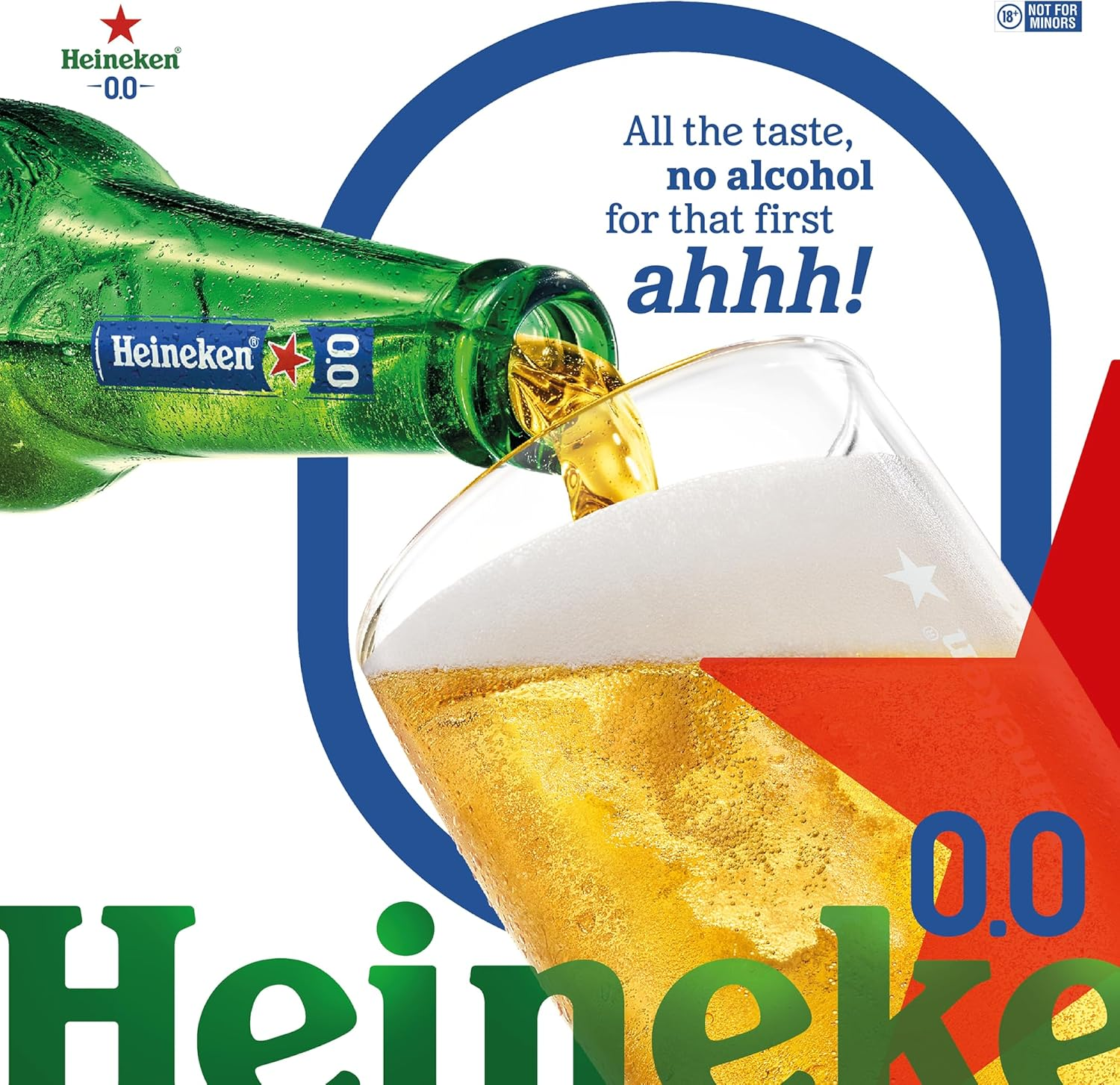 Heineken 0.0 Non-Alcoholic Beer Zero Alcohol Lager 24 Pack X 330 Ml Bottle Case image number 5