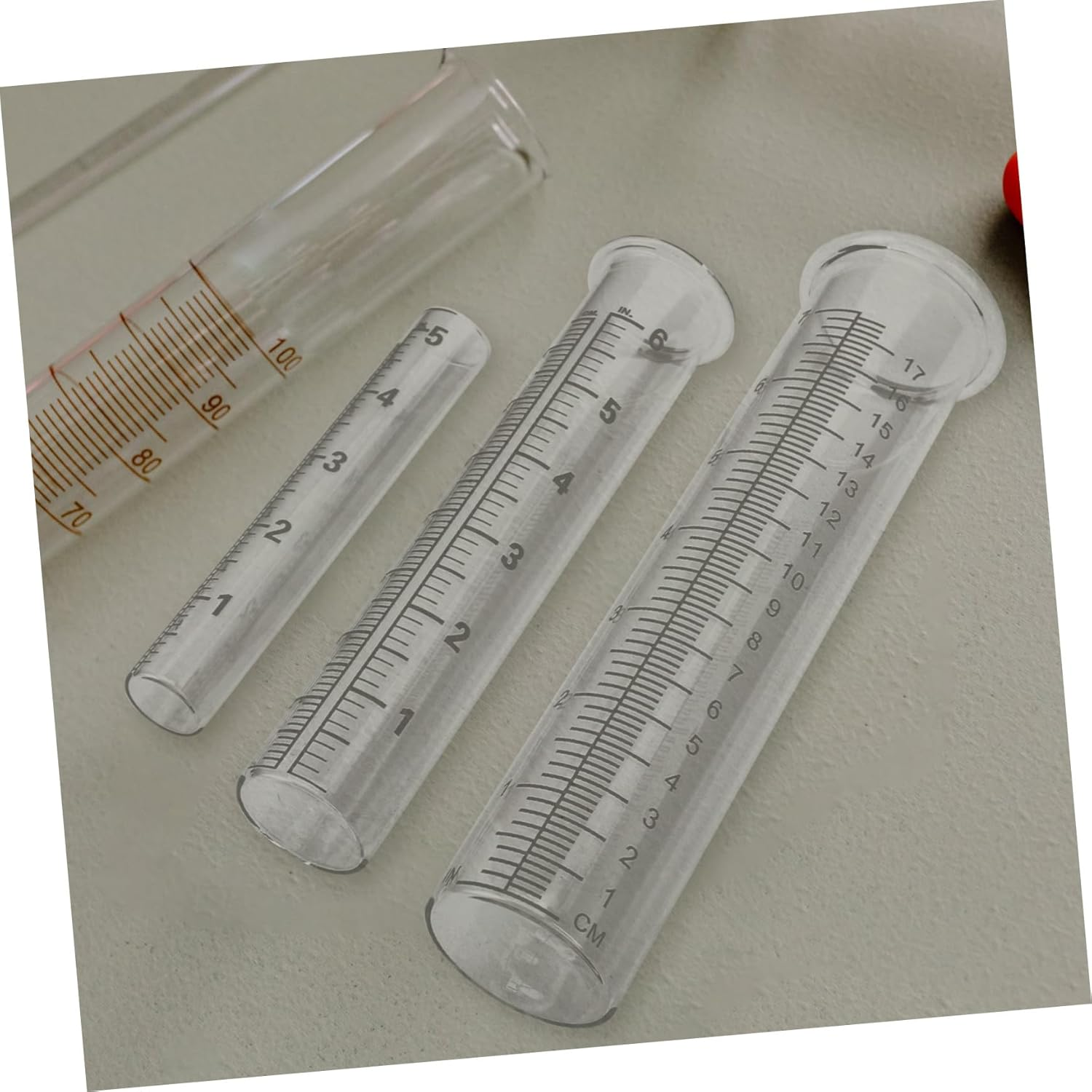 3Pcs Glass Rain Gauge Outdoor Measuring Cylinders with Clear Scale Practical Garden Water Measurement Tubes