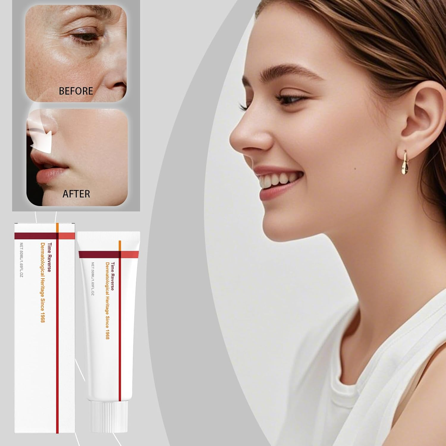 Cream Time Reverse - Advanced Fast-Absorbing & Nourishing, Retinol Wrinkle-Reducing Face Cream with Centella Asiatica, Skin Hydrating & Firming, Anti-Aging Facial Skincare for All Skin (2PCS) image number 2