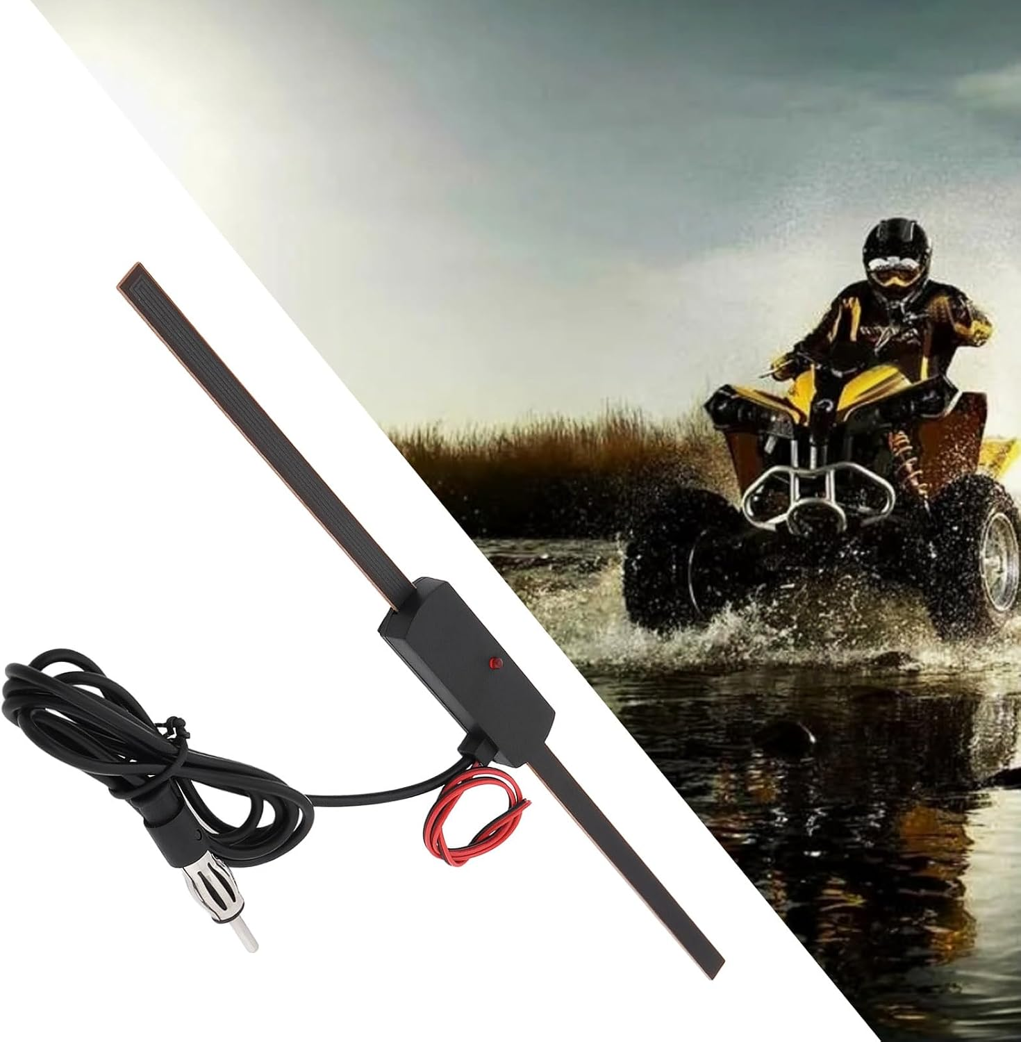 OTOTEC Car Hidden Amplified Antenna Kit 12V for Vehicle Golf Cart Watercraft Motorcycle image number 3