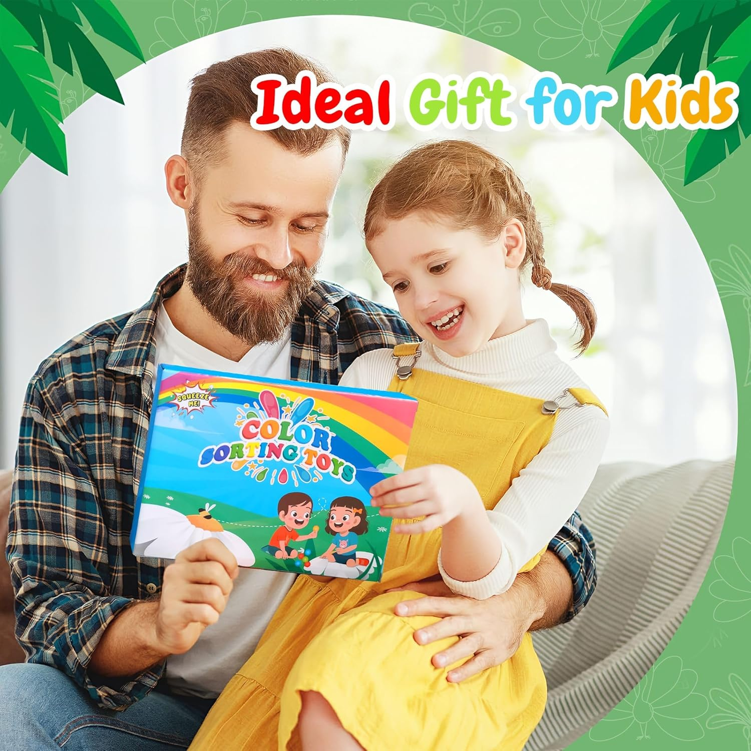 Peacock Color Sorting Toys Sensory Toys: Color Matching Sensory Calm down Toy, Fine Motor Skill Games Learning for Toddlers, Preschool Learning & Educational Montessori Toy for Kids Boys Girls ADHD image number 1