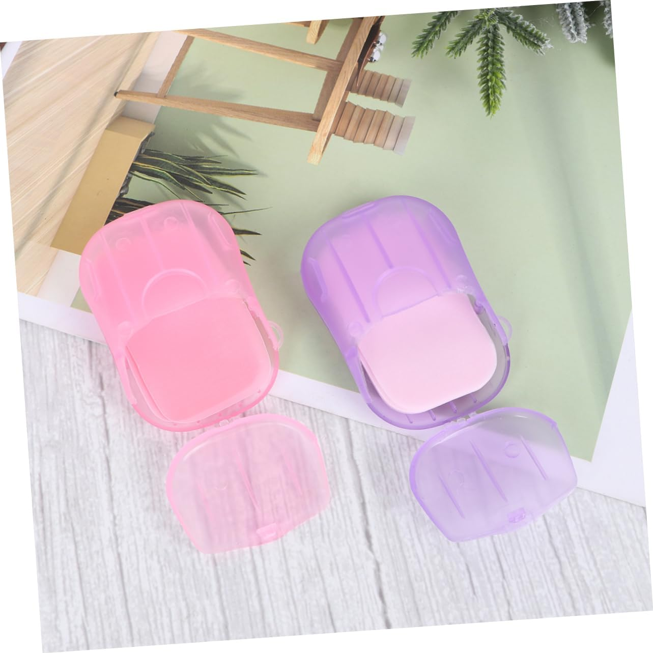 Sosoport 10 Pack Travel Soap Sheets Portable Hand Washing Soap Flakes Bath Face and Hand Wash Random Scent Ideal for Travel Camping Hiking image number 4