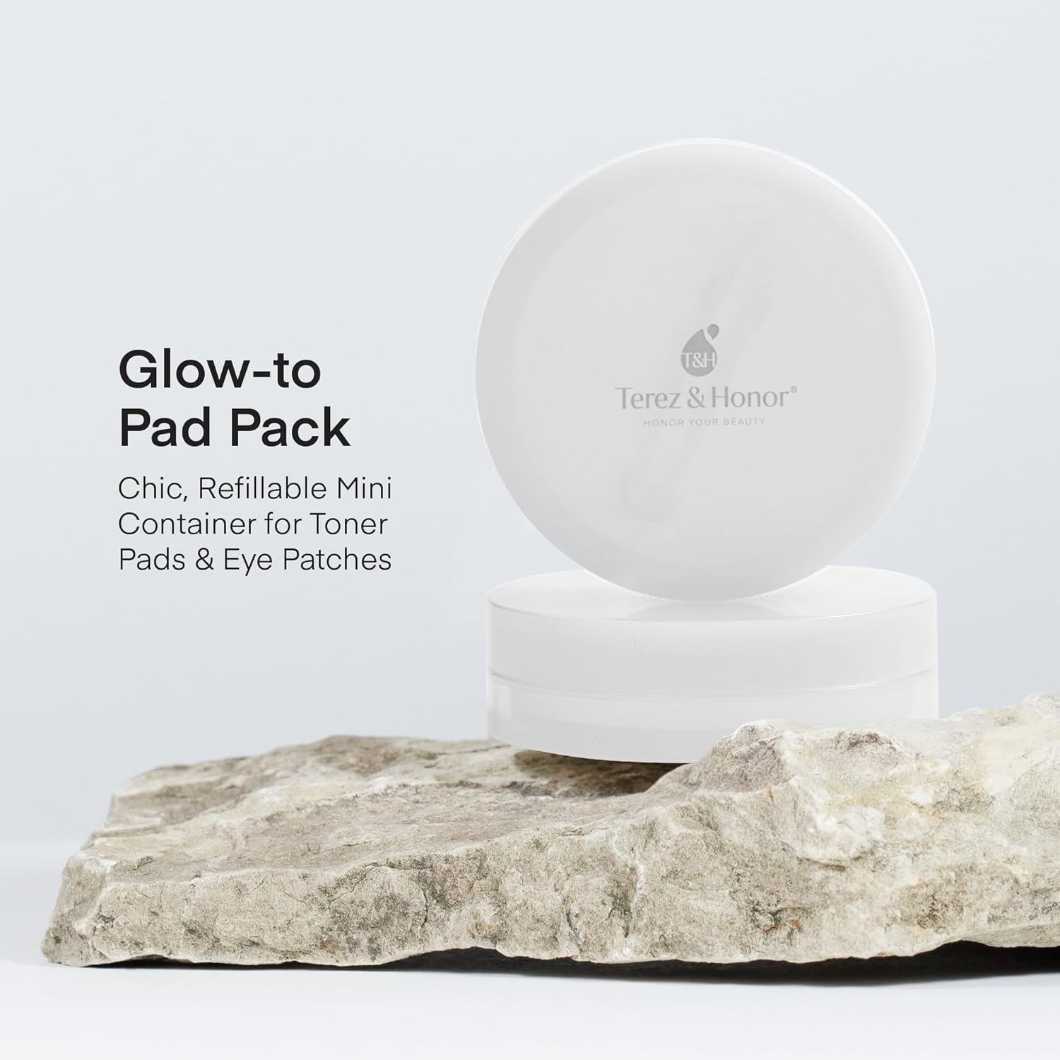 Terez & Honor Small Travel Containers for Skincare: Korean Mini Containers with Lids for Toner Pads & under Eye Patches DIY - Travel-Friendly, Reusable, Leak Proof Skincare Storage Made in Korea image number 1