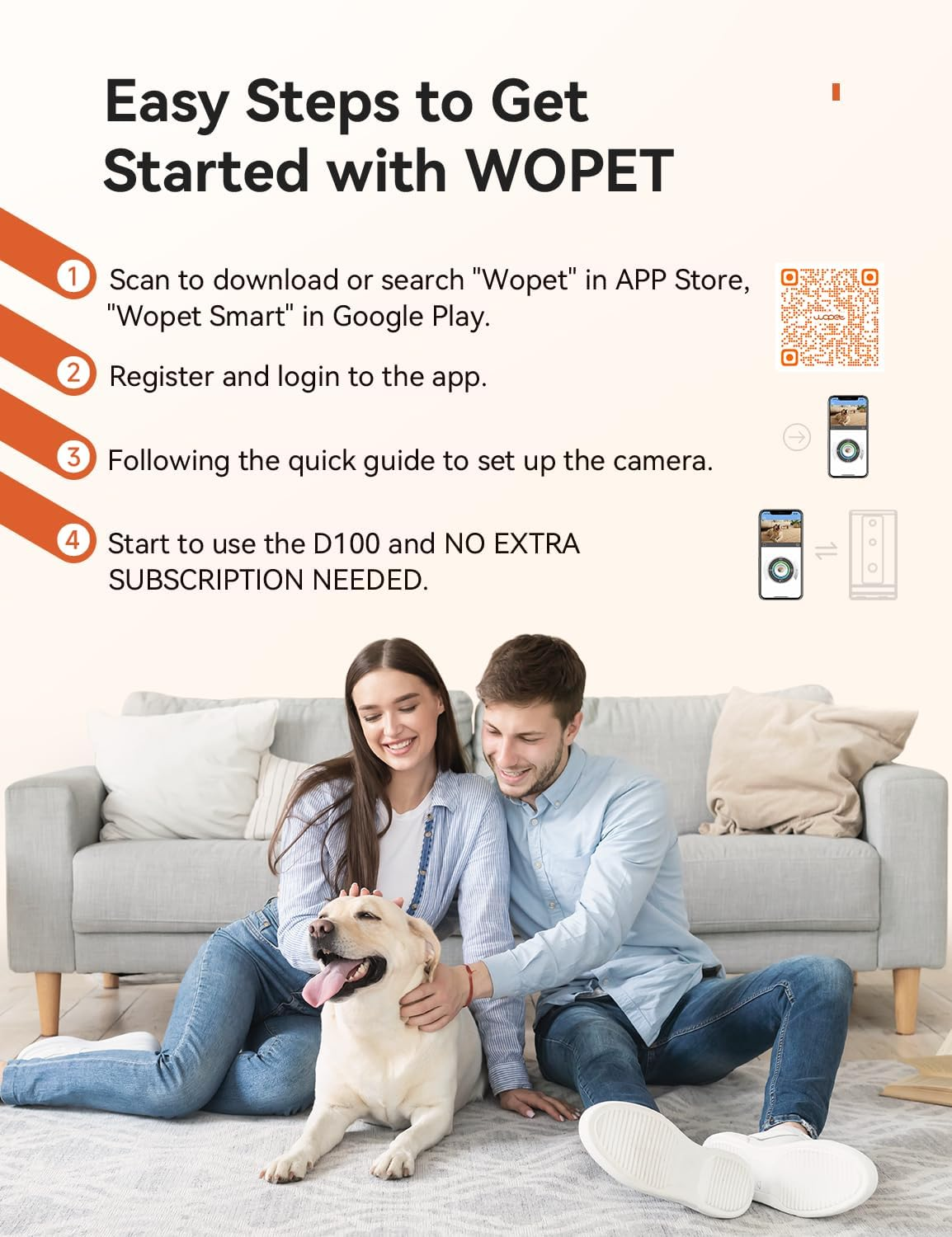 WOPET 300&deg; Dog Camera with Treat Dispenser, [New 2024] 5G Wifi Pet Camera Treat Tossing for Cats and Dogs, 1080P HD with Night Vision, 2-Way Audio for Monitoring Your Pet on Phone App