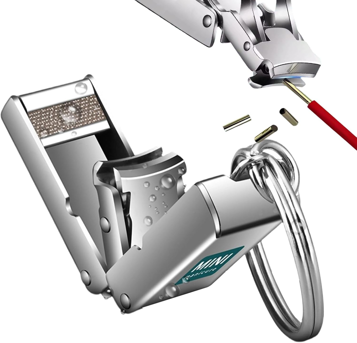 Jsnwernb Nail Clippers Keychain | Pocket Size Manicure Fingernail Tool,Small Nail Clippers Keychain,For Kids Adults Seniors Men Caregivers Women Elderly image number 2