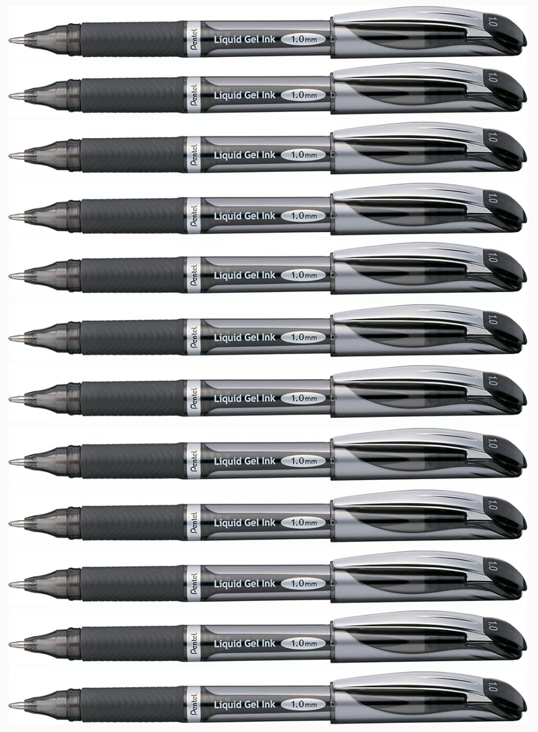 Pentel Energel Liquid Gel Pen 1.0Mm Broad Nib Black Ink, Box of 12 Pens (BL60-A)