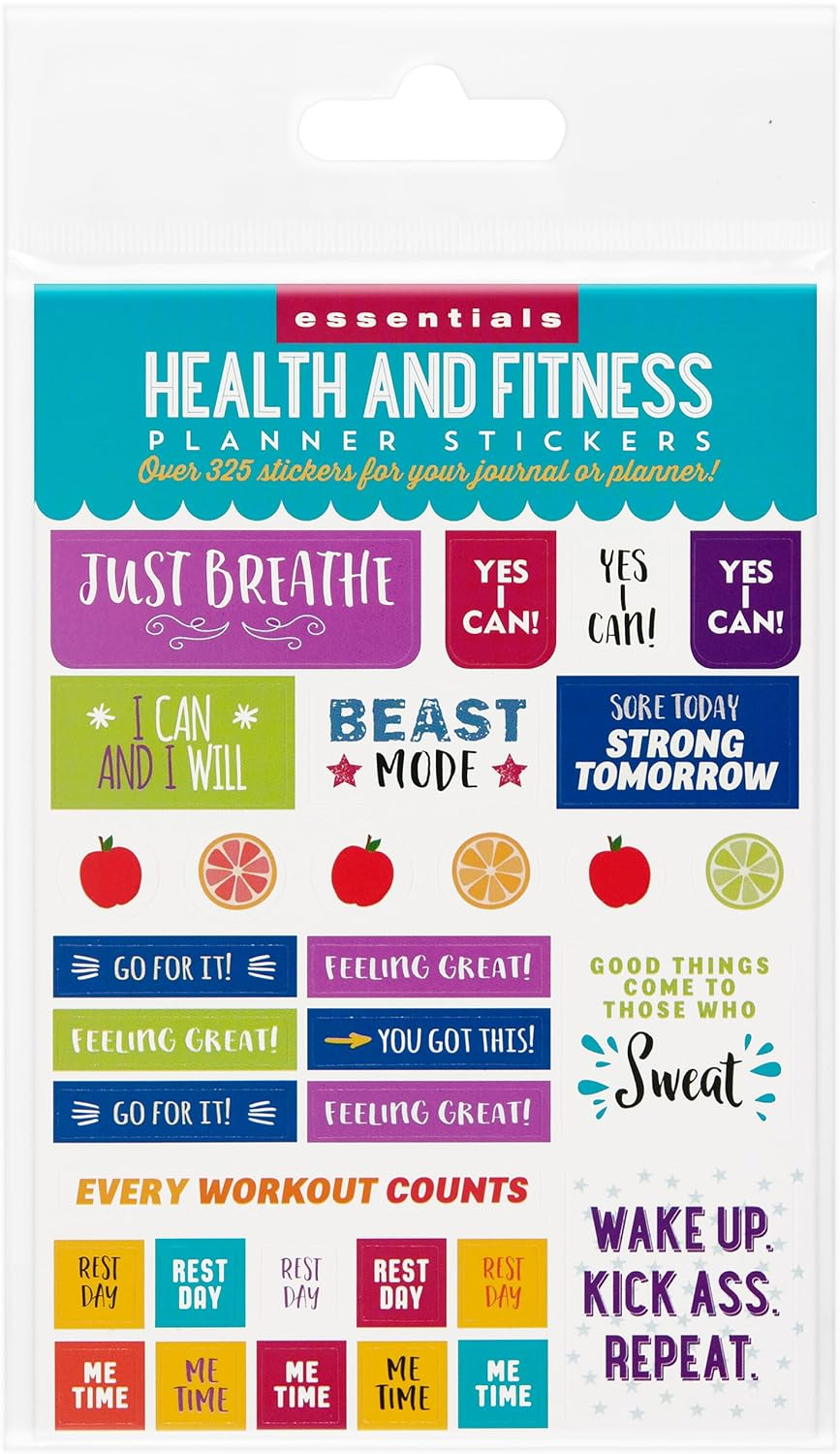Essentials Health & Fitness Planner Stickers (Set of 325 Stickers) image number 1