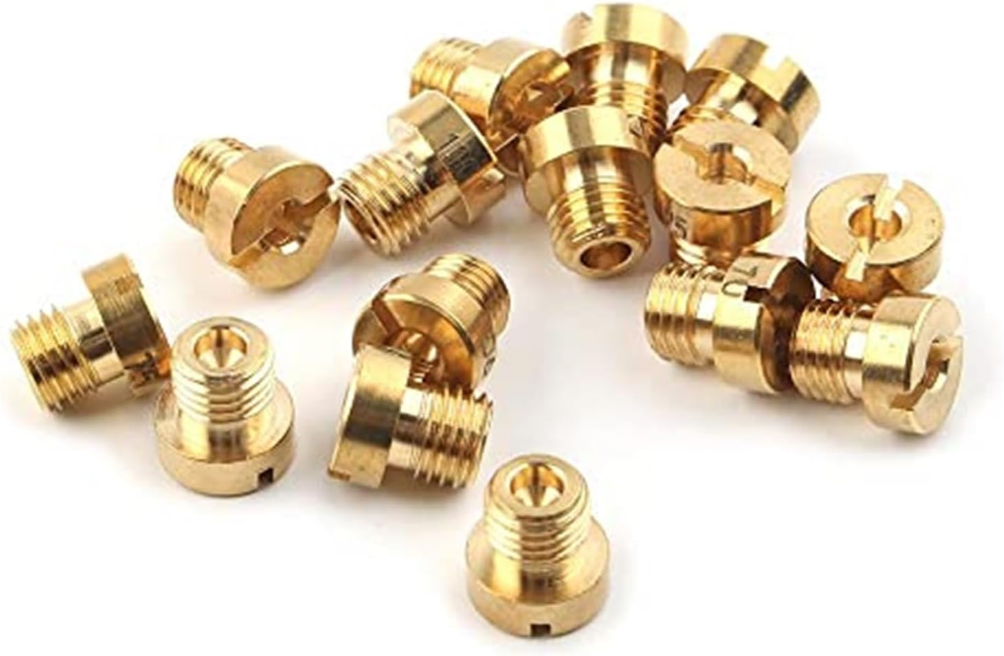 Qxryzp Carburetor Main Jet M6 Kit 60 65 70 75 80 85 90 95 100 105 110 115 120 125 130 15Pcs, for PHNL VHS-MIKUNI VM16-20 VHSA VHSB VHSC VHST PYA PYM Carb Carburettor Main Jet Nozzle Kit image number 1