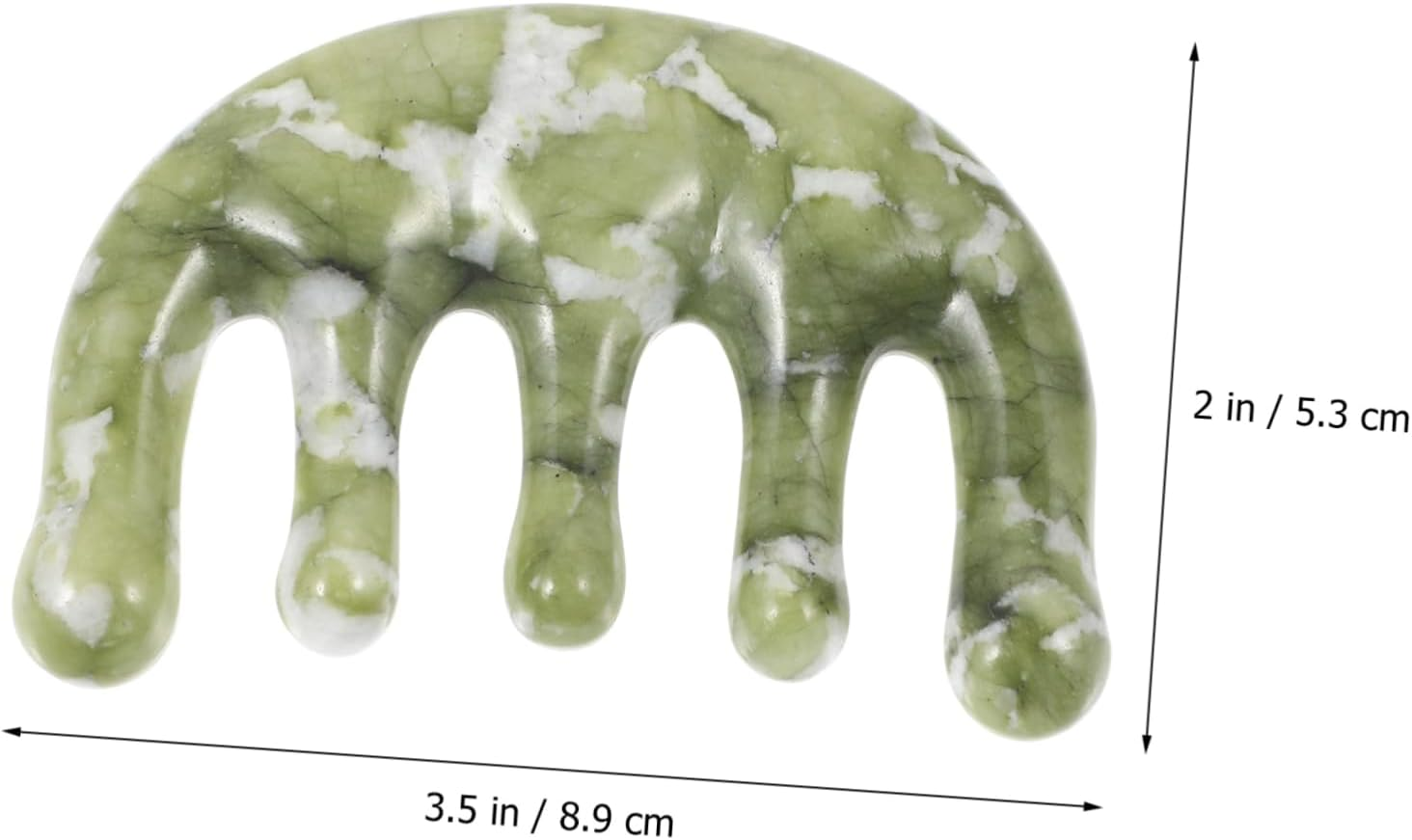 MERRYHAPY Wide Tooth Jade Comb Hair Comb for Women Scalp Massager Brush for Women image number 6