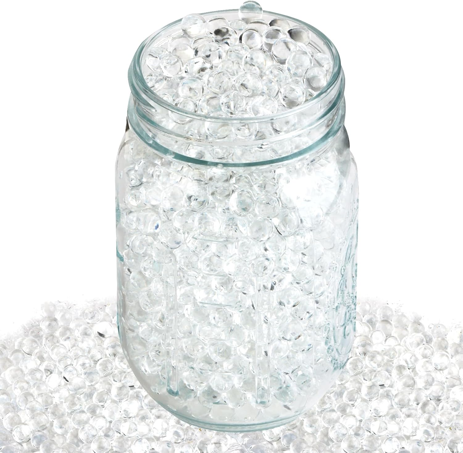 40000 Pcs Clear Water Gel Jelly Beads Vase Fillers, Premium Clear Water Gel Beads for Floating Candles, Wedding Centrepieces, Floral Arrangements & Home Decor - Biodegradable, Eco-Friendly & Vibrant image number 1