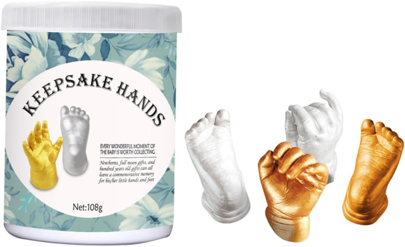Hand Mold Powder for Newborn Hand Casting Kit for Boys and Girls Use as Keepsake image number 2