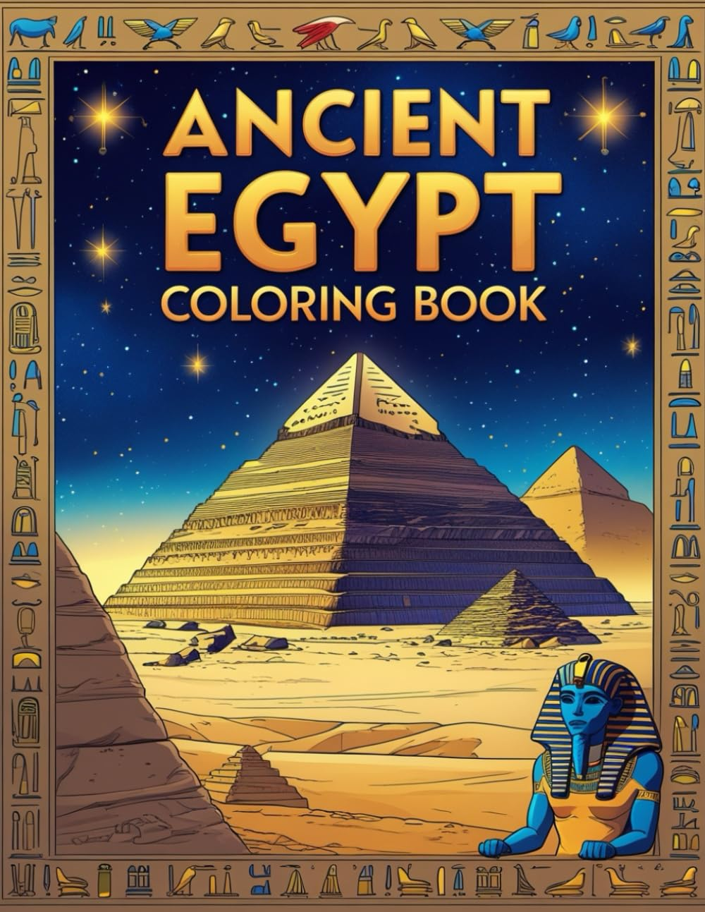 Ancient Egypt Coloring Book: 50 Enchanting Designs for All Ages