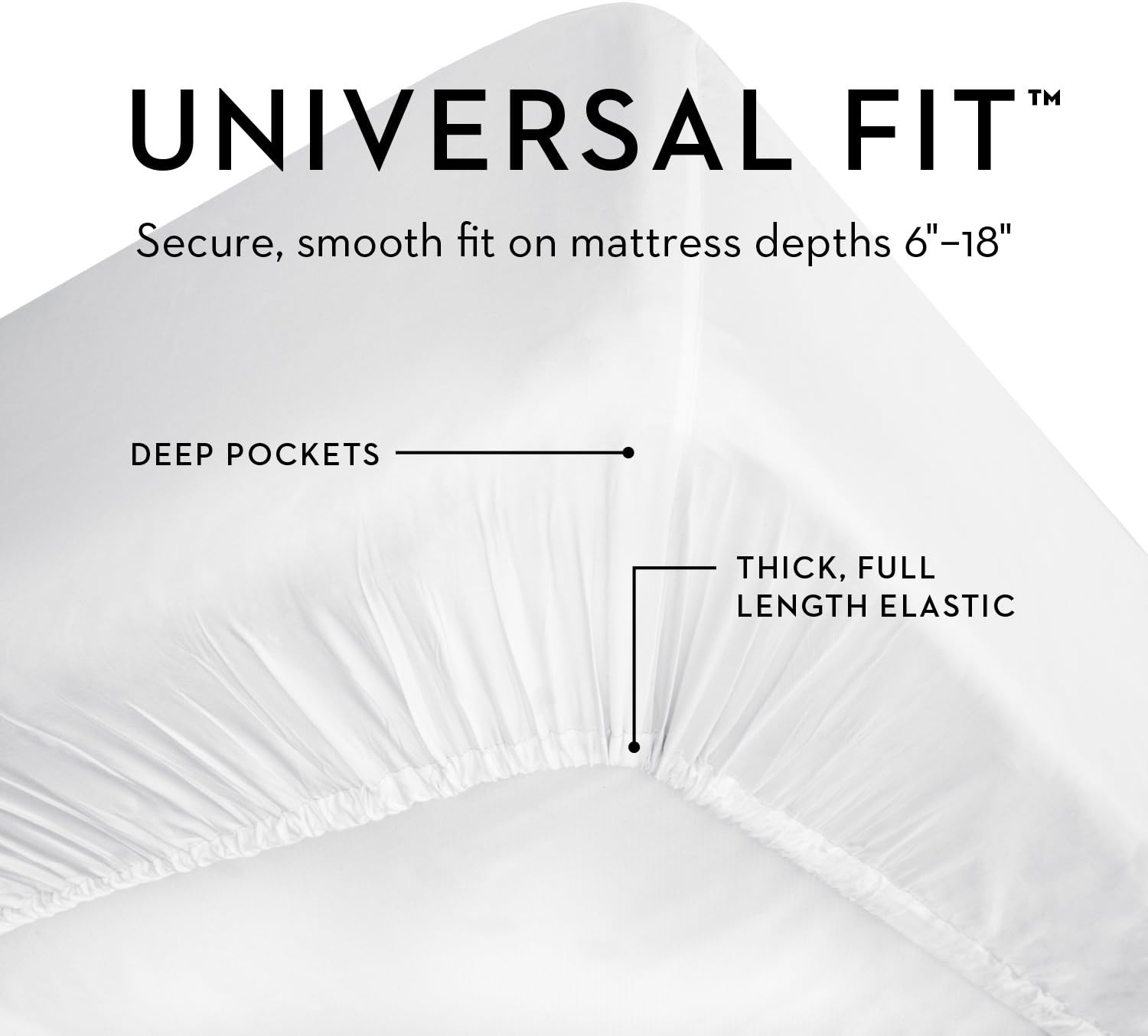 MALOUF Sleep TITE Quilted Mattress Pad with Soft down Alternative Fill - Hypoallergenic Cal King, California, White image number 5