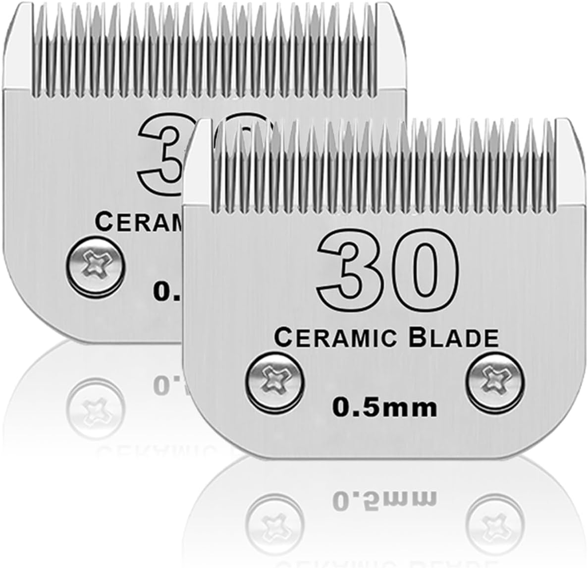 BESTBOMG 2 Pack Dog Grooming Replacement Blades Compatible with Heiniger/Moser Max45/Andis/Oster A5 Dog Clippers, Size 5FC 1/4" Cutting Length