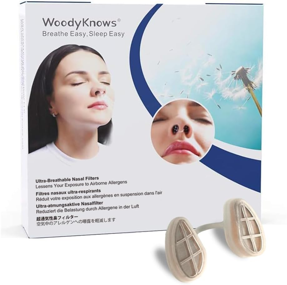 Replacement Filters of Woodyknows Ultra-Breathable Nasal Filters (Replacement Filter-Round 24 Pairs, Small)