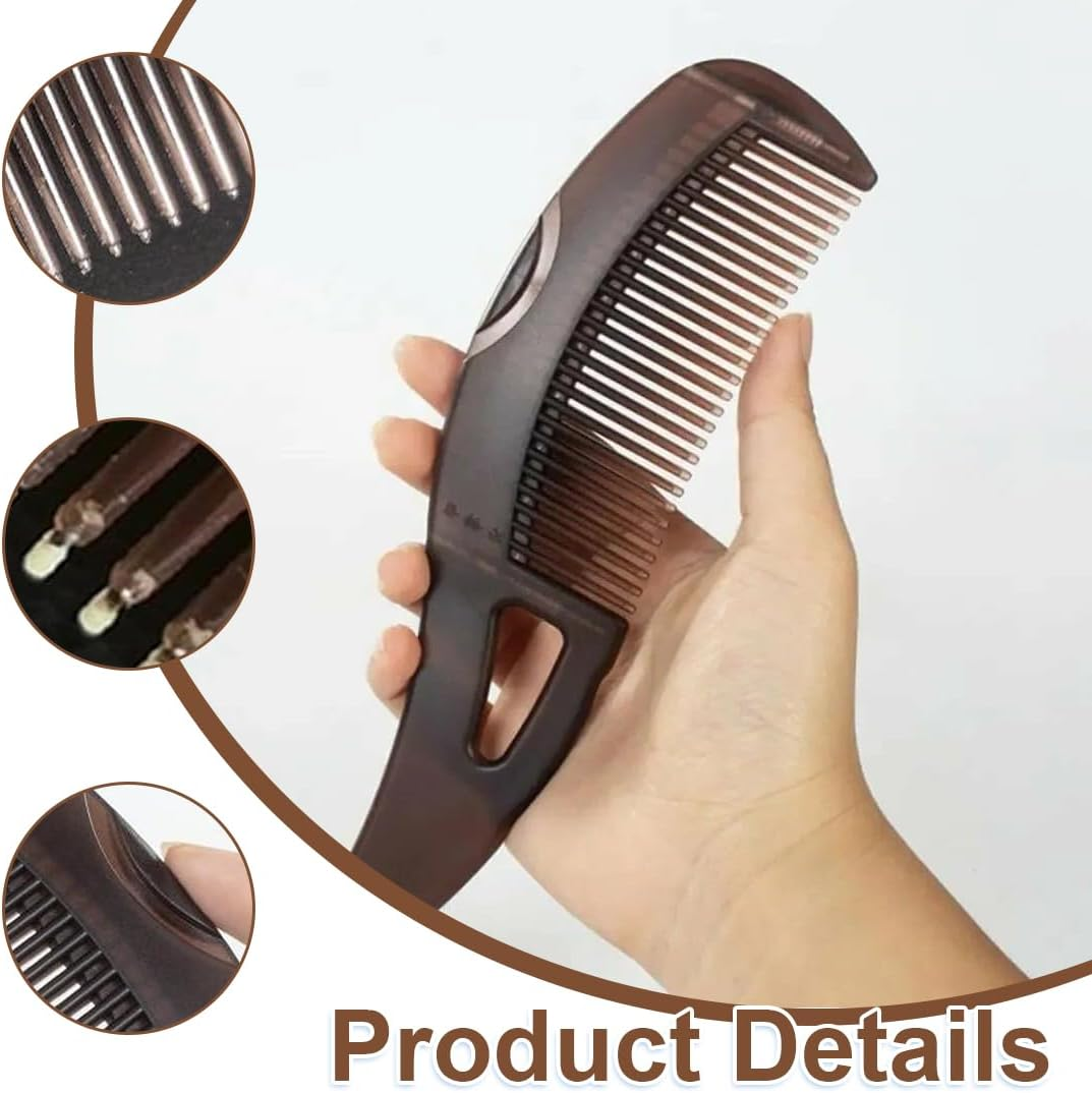 LQIOACU 2 Pieces anti Dandruff Comb Massage Comb with Hollow Teeth for Men and Women Removes Dandruff and Dirt image number 3