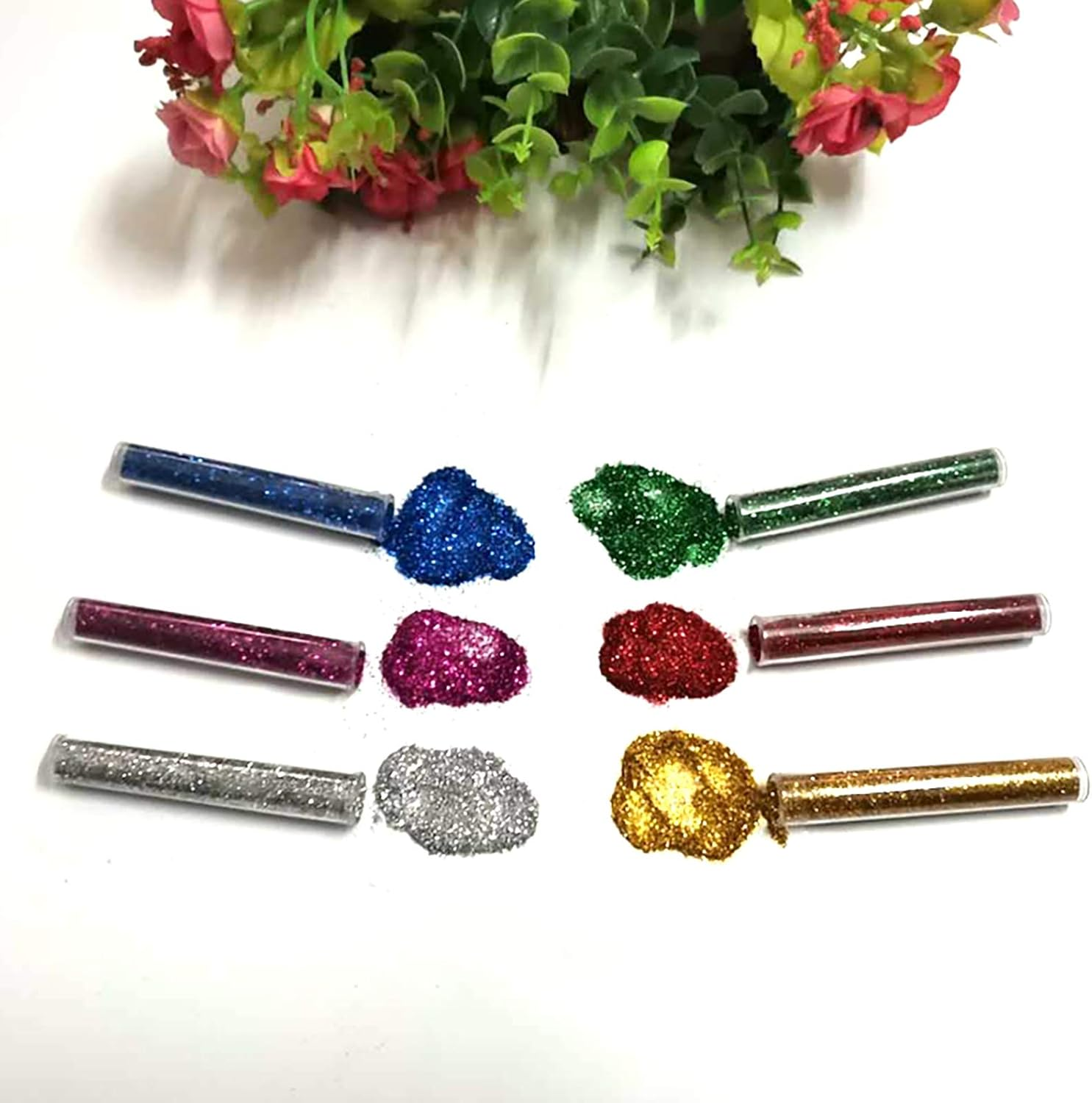 12 Bottles Nail Art Makeup Decoration Glitter Dust Powders Mica Pigments Powder Shimmer