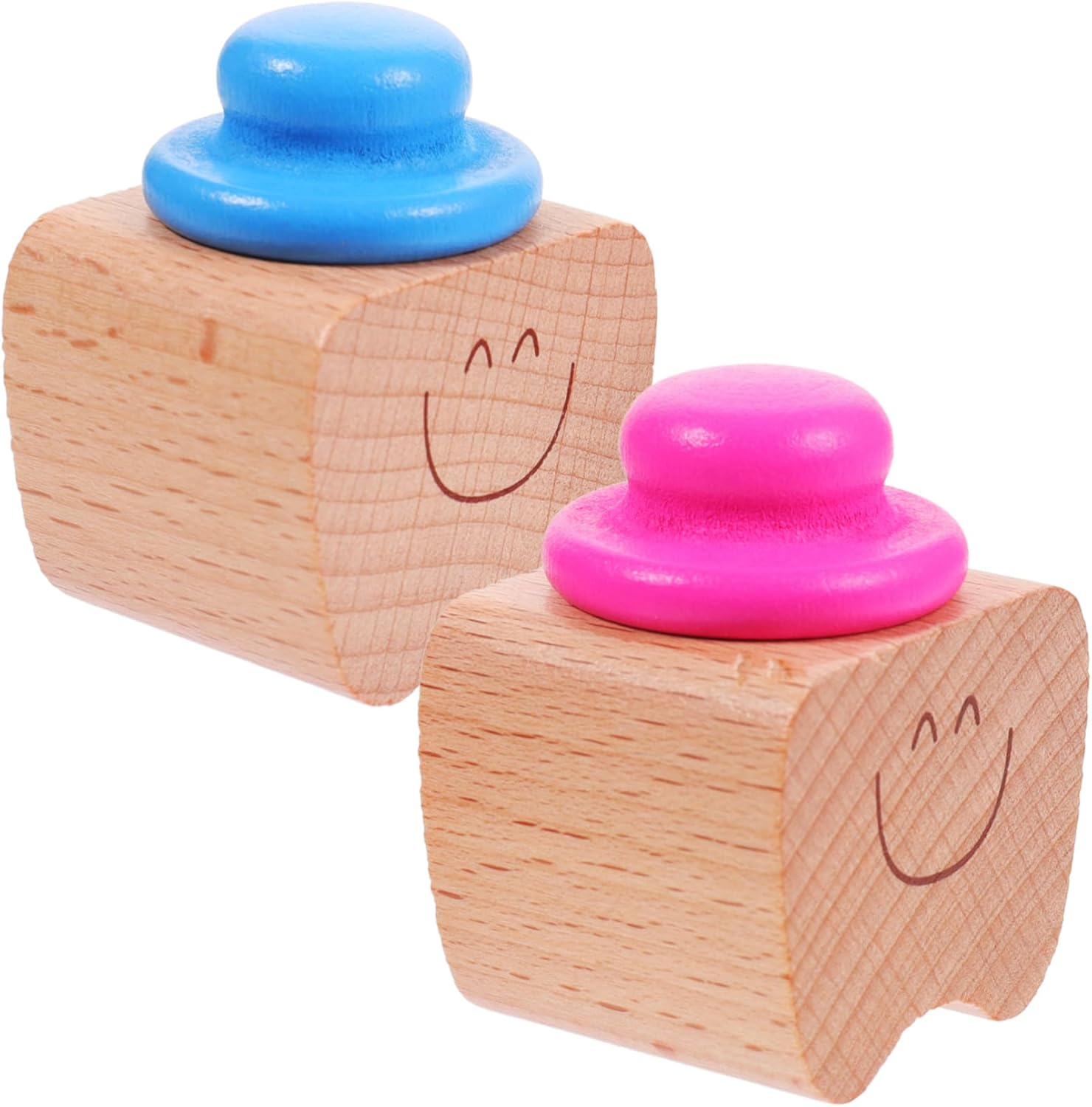 Baby Teeth Wooden Keepsake Box for Boys and Girls Infant Tooth Storage Organizer 2Pcs Blue and Rose Pink Containers for Nursery or Travel image number 1