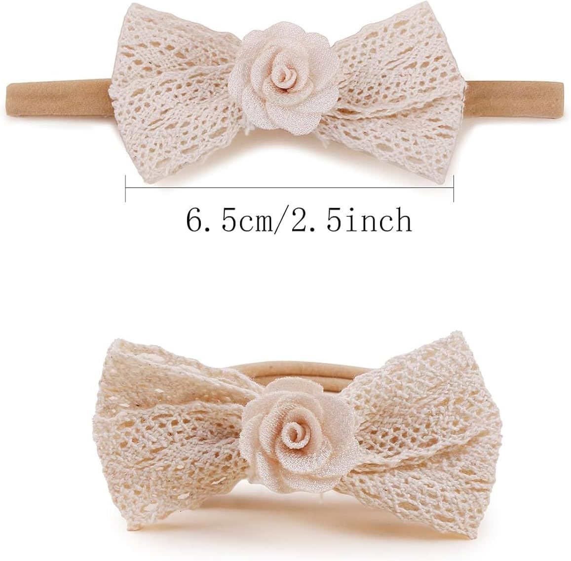 New Model Baby Girl Nylon Headbands Nylon Flower Elastic Hairbands 3Pcs Hair Accessories for Newborn Infant Toddlers image number 4