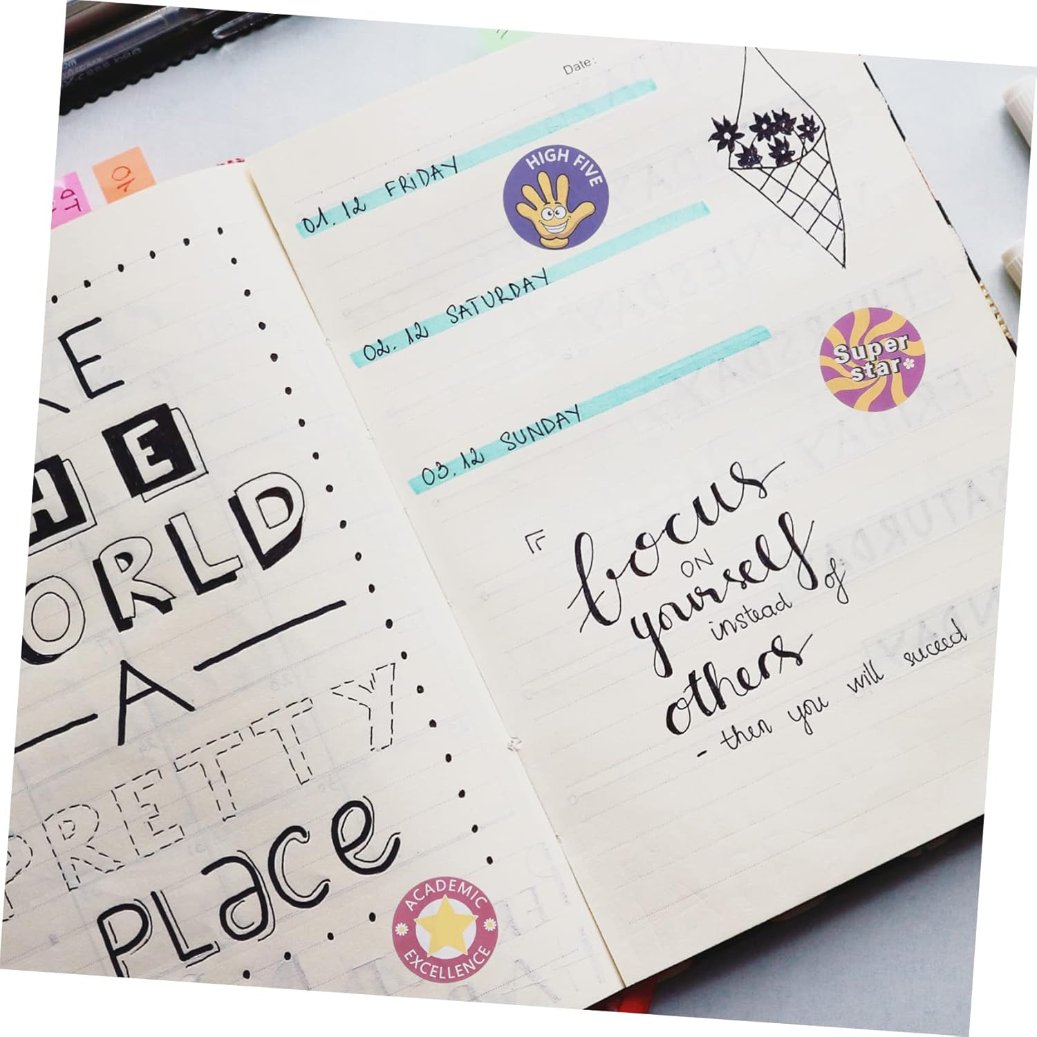 HAPINARY 1Roll Cartoon Reward Stickers for Boy Girl Self-Adhesive Motivational Stickers for Teachers and Students Fun Classroom Reward Labels Encouraging Stickers for School Activities