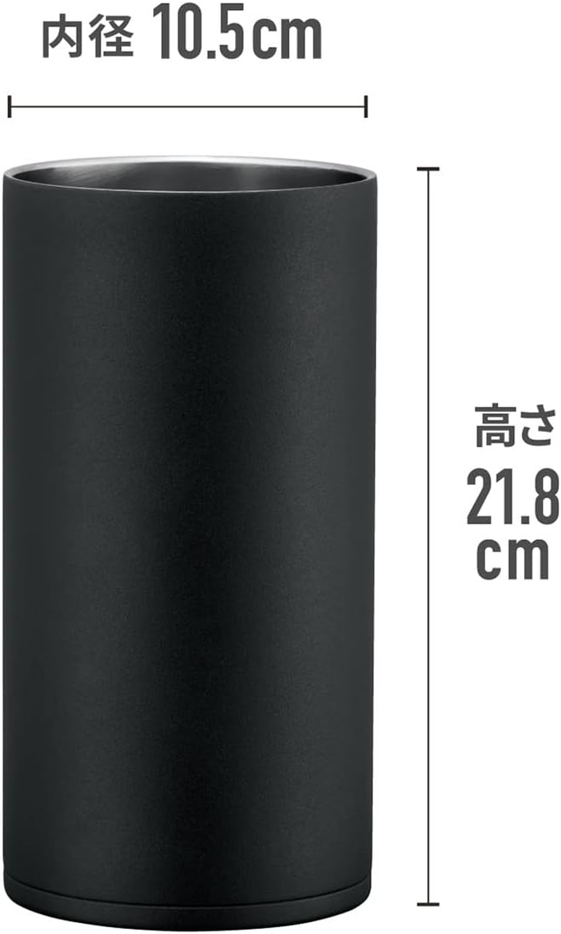 Peacock Wine Cooler Stainless Steel 1.75L Black Home Izakaya ACD-18 B image number 1