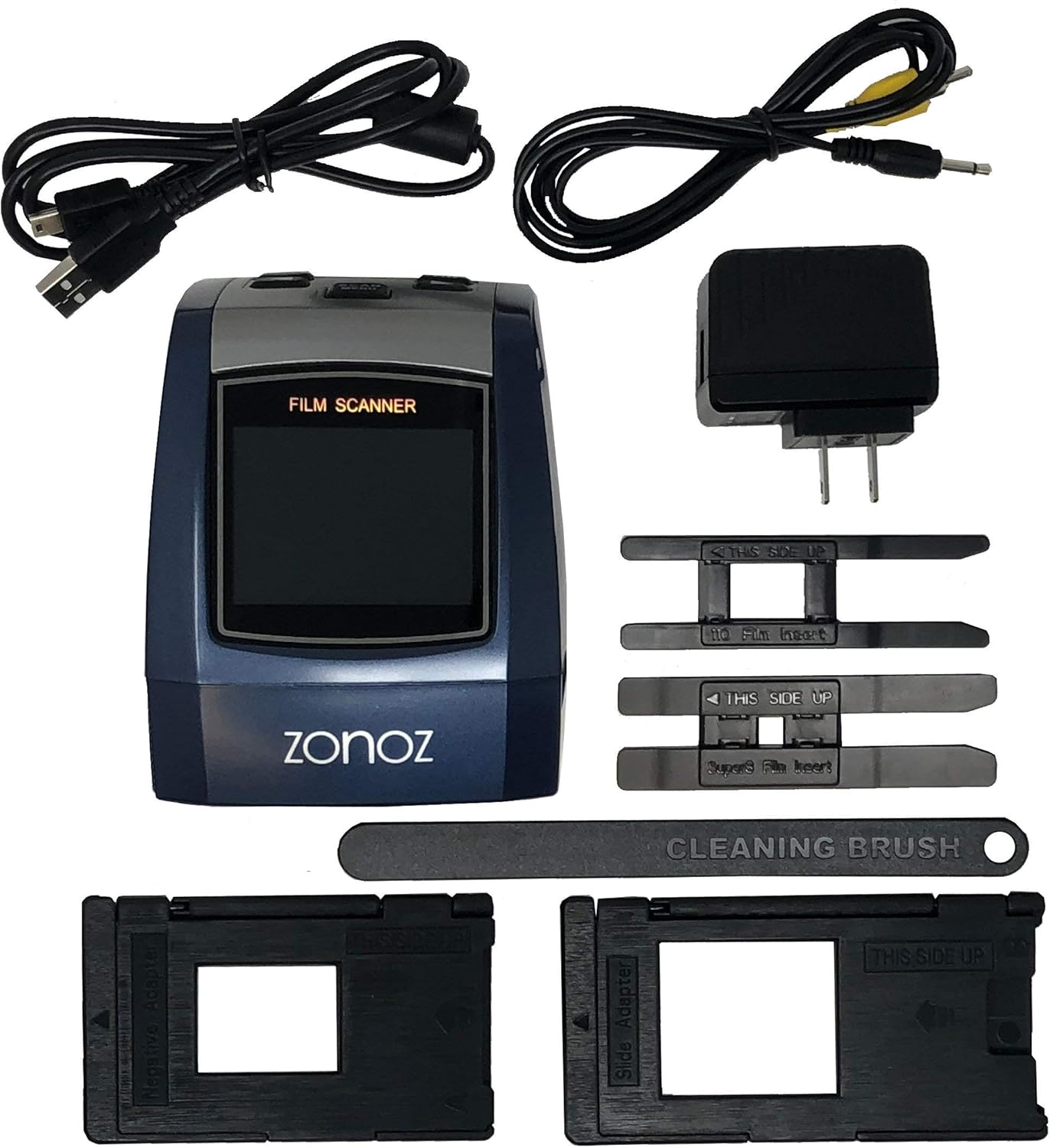 ZONOZ FS-3 22MP All-In-1 Film & Slide Converter Scanner W/Speed-Load Adapters for 35Mm, 126, 110 Negative & Slides, Super 8 Films - Includes Worldwide Voltage 110V/240V AC Adapter (Blue) image number 3