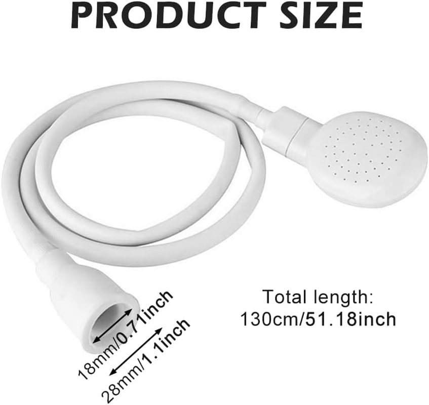 Belt Clip Badge Holder,Portable Rubber Hose Nozzle, Pet Shower Head Single Tap Shower Spray Hose, Shampoo Sprayer Quick Contact Nozzle Handheld Showerhead, Handheld Showerhead image number 6