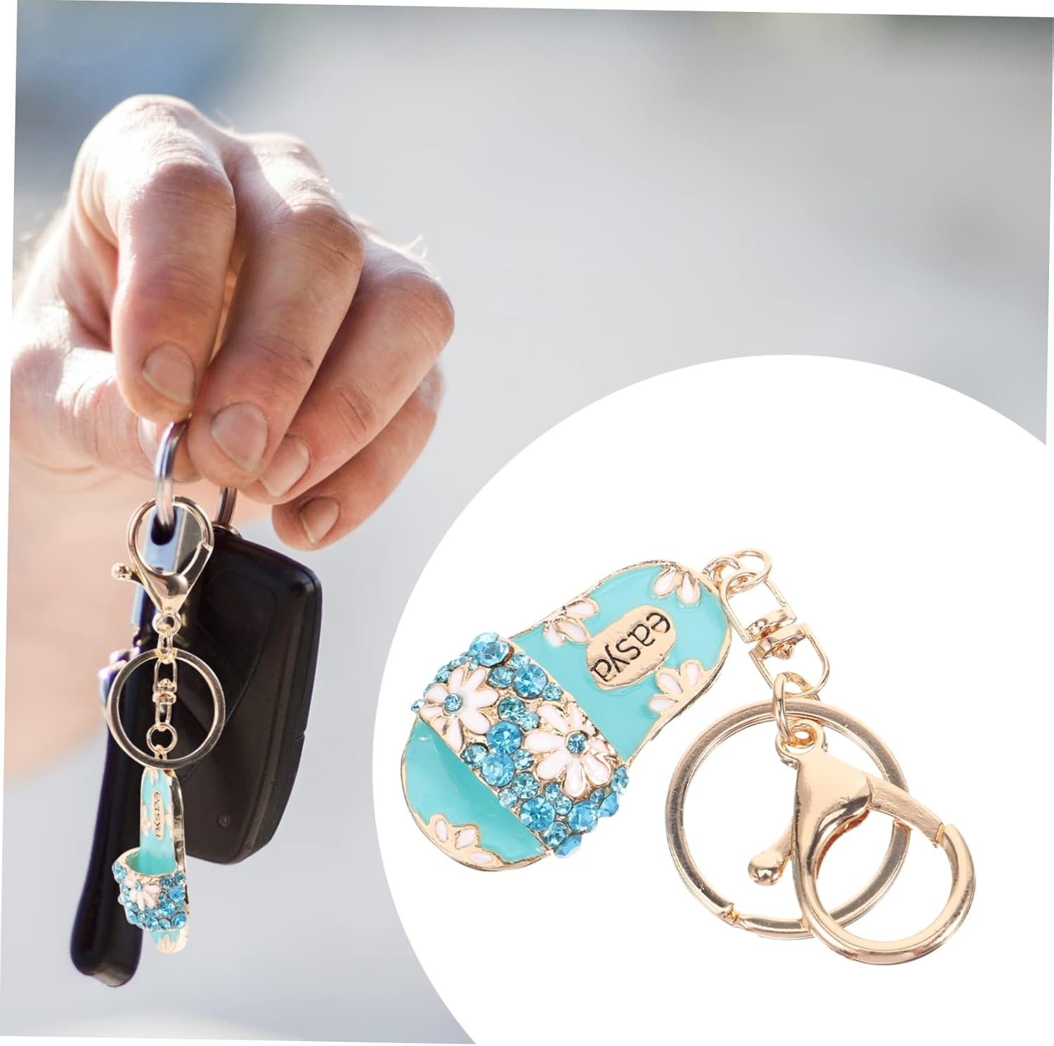 NOLITOY 3Pcs Hawaii Style Key Chain Pendant Keyring Charm Cute Decoration for Bag Hanging Reliable Portable Keychain Ornament image number 6