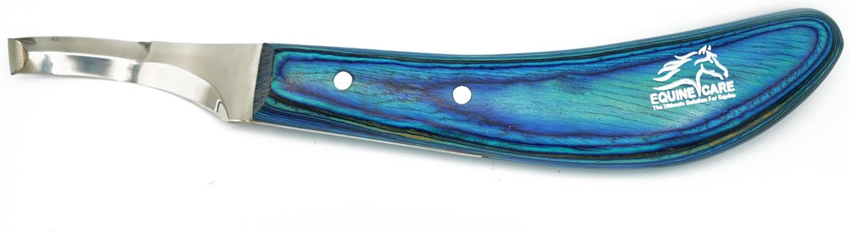 Equine Care Razor Edge Hoof Knife Sharpened Premium Grade Stainless Steel Passivized Blade & Sheet Handle Farrier Tools Double Ended. (Right Handed) image number 1