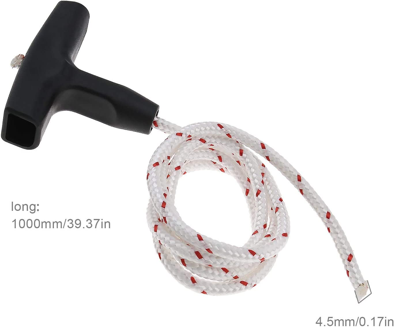 Emsea 2X Recoil Starter Handle Rope Kits, Dia 4.5Mm 1 M Pull Cords & Black Recoil Starter Grip Compatible with STIHL TS400 TS410 TS420 image number 1