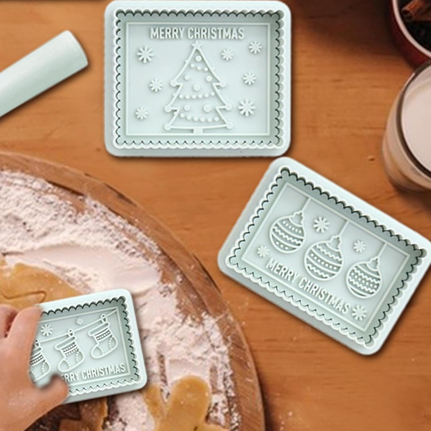 Christmas Cookie Molds, Chocolate Moulds, Christmas Cookie Mold Jam Chocolate Sandwich Cookie Mold for Baking Tool image number 6