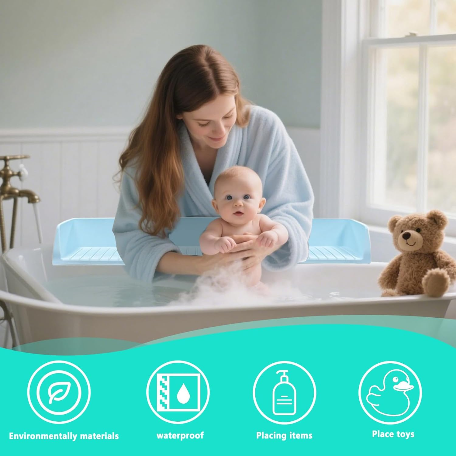 Bathtub Splash Guard | Silicone Kids Toy Holder,Toddler Shower Toys Organizer Splash Guard with Suction Cup for Desk Vanity Counter Bathroom Bathtub