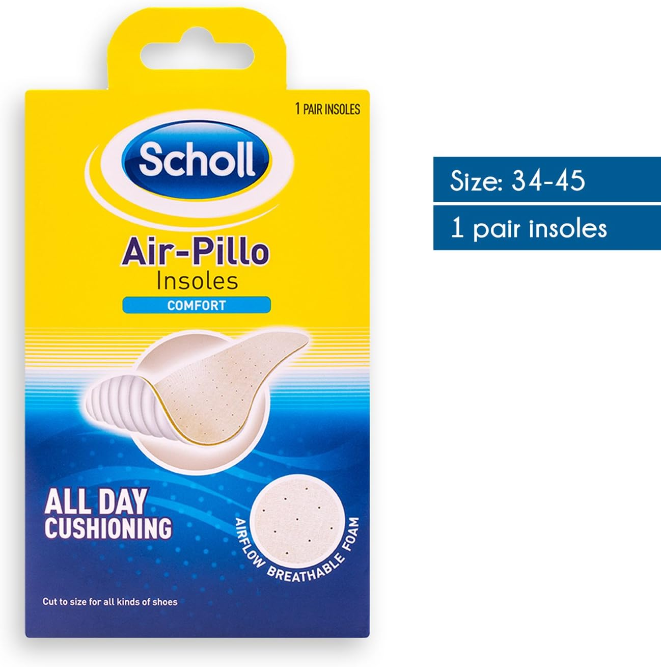Scholl Air-Pillo Comfort Insoles Shoe Cushioning, 1 Count image number 5